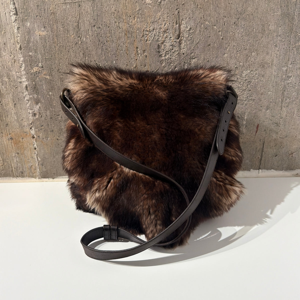 Ralph Lauren Rugby 90s Beaver Fur Satchel