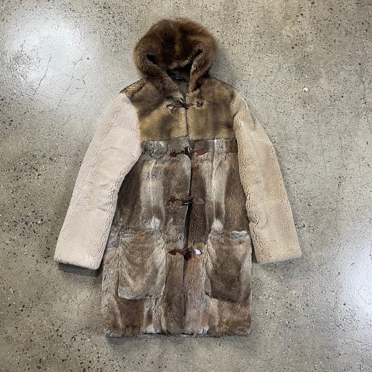 Maison Margiela Multi-Fur Coat 48 tops