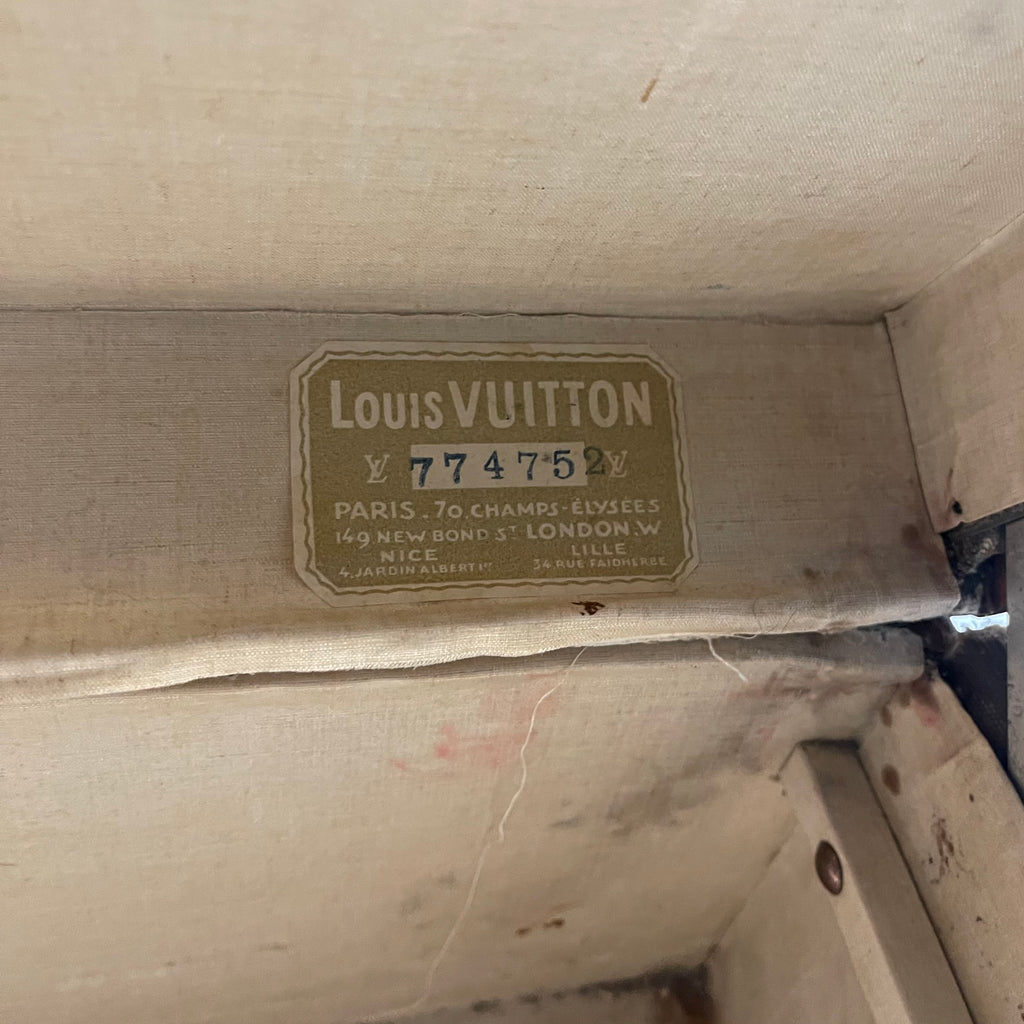 Louis Vuitton 1940s Era Painted Trunk