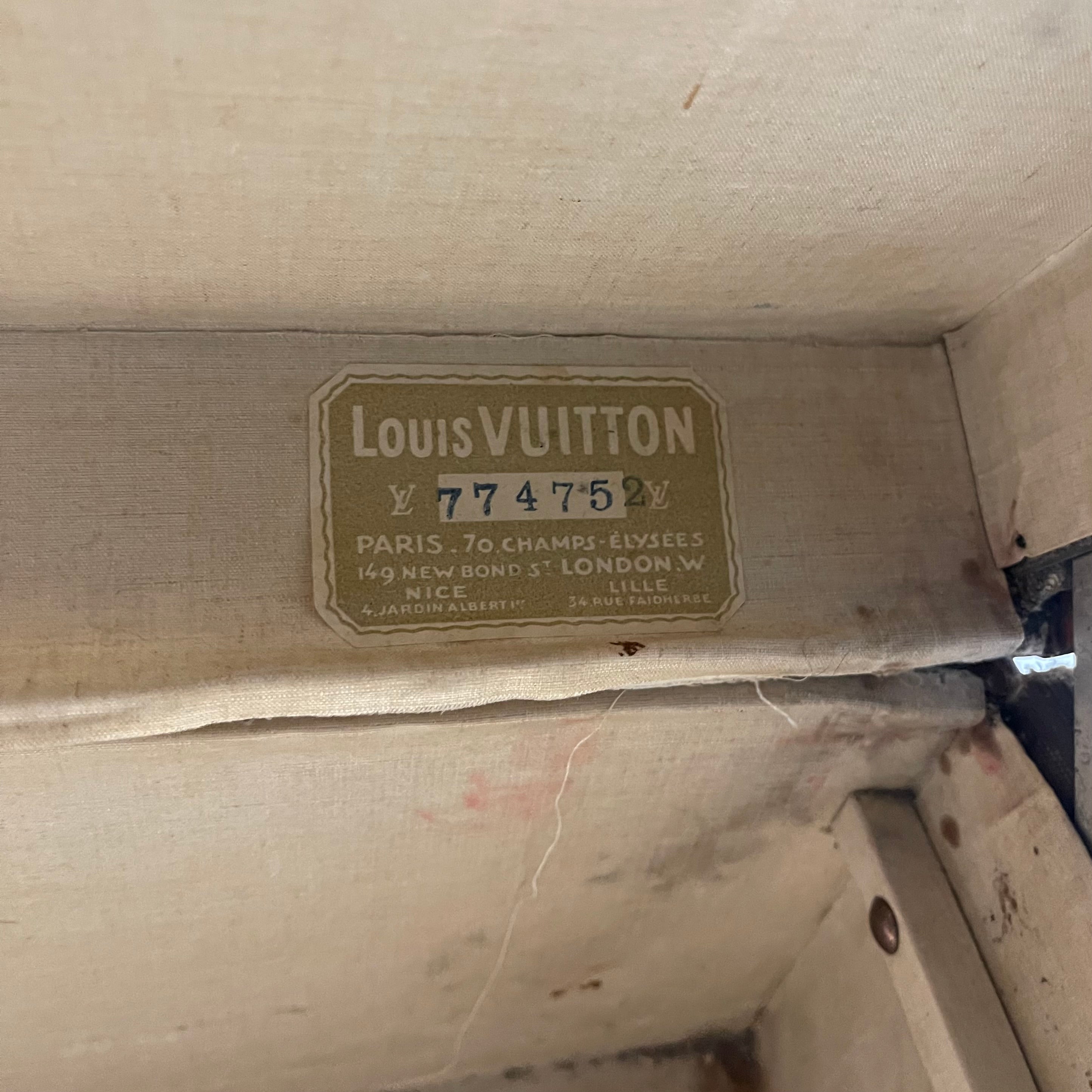Louis Vuitton 1940s Era Painted Trunk