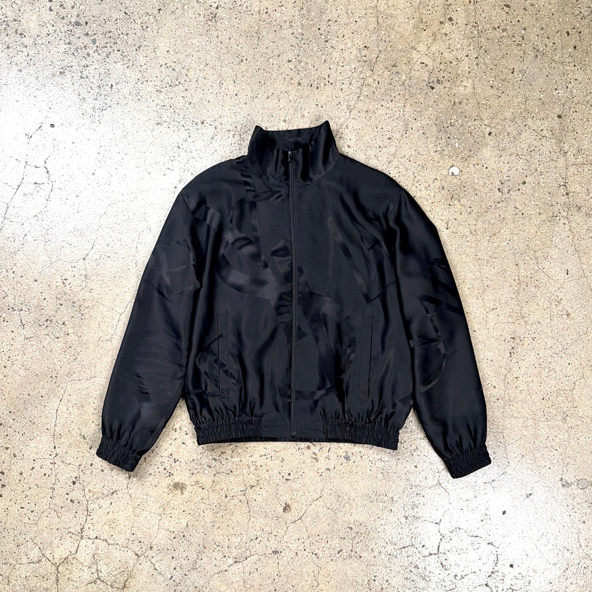 Saint Laurent Silk Zip-Up Jacket