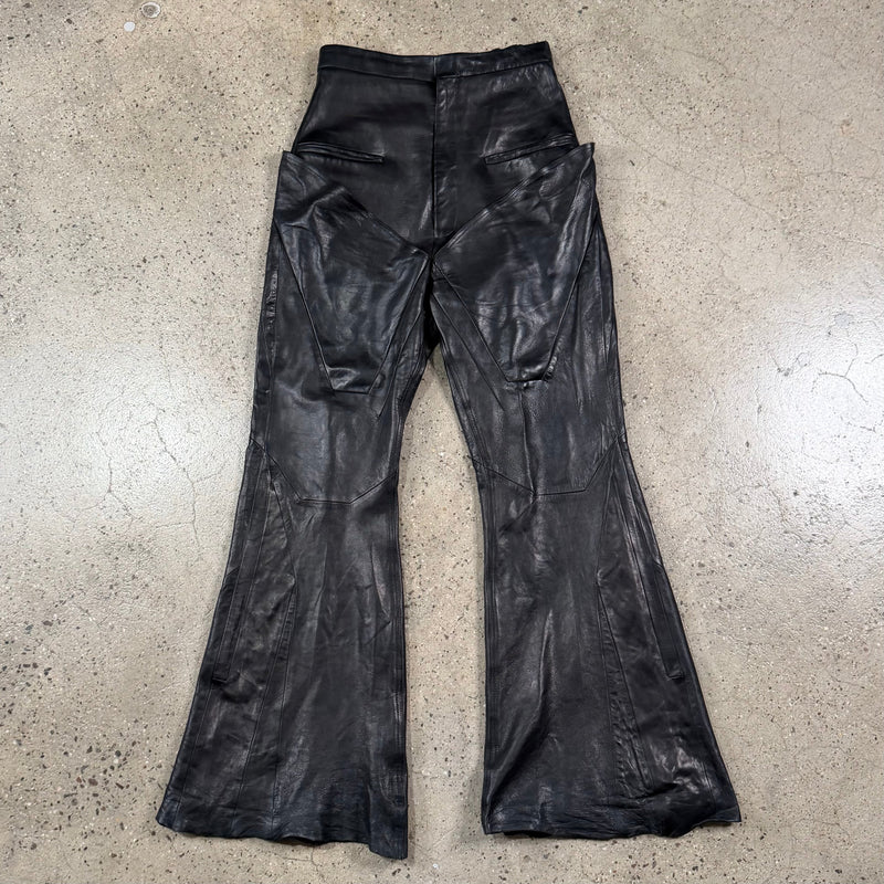 Rick Owens Slivered Leather Pants 32 bottoms