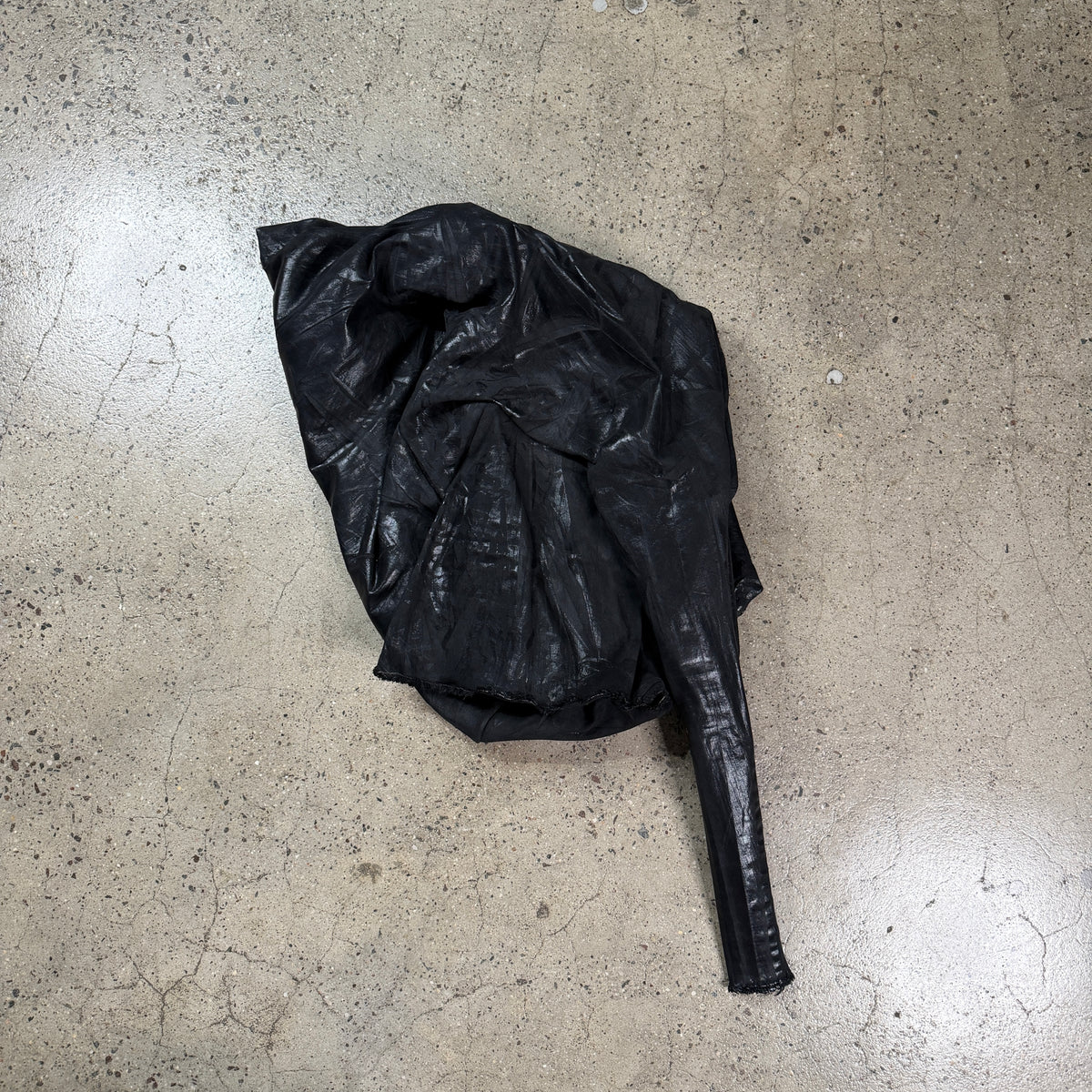 Rick Owens FW21 Gethsemane Look 32 Waxed Denim Top