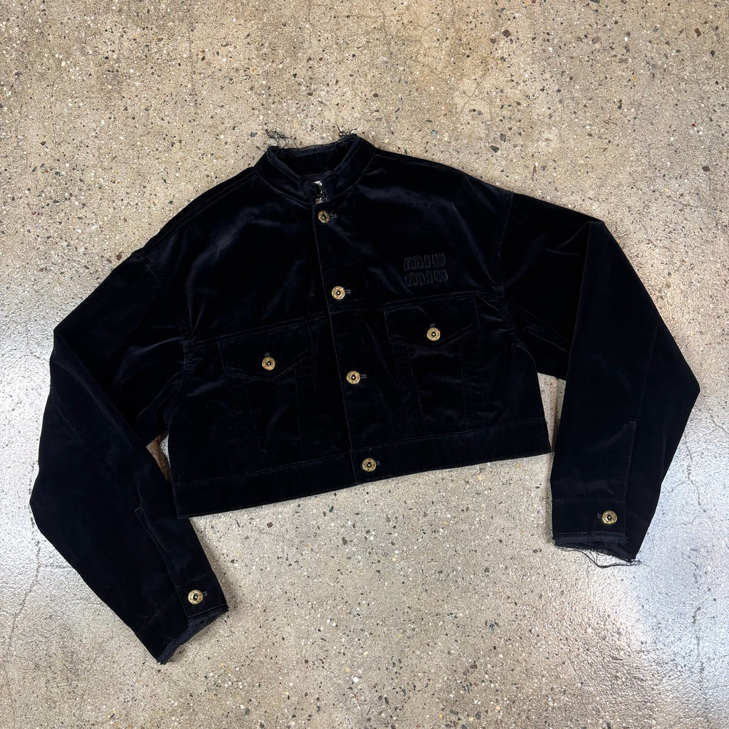 Miu Miu Velvet Cropped Jacket