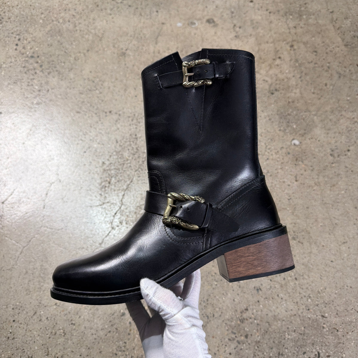 ERD Leather Engineer Boots