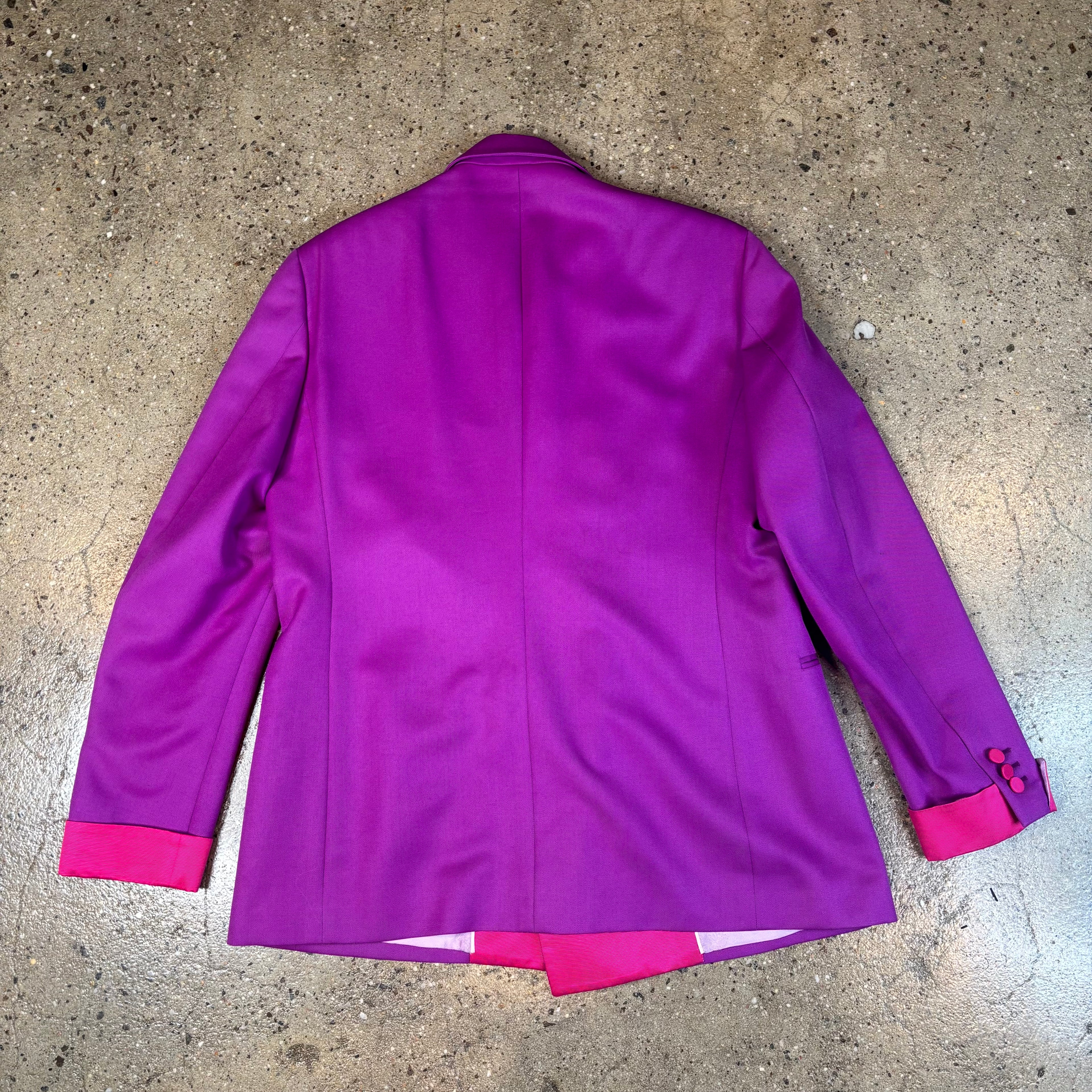 Gucci Two Tone Double Breasted Tuxedo Blazer