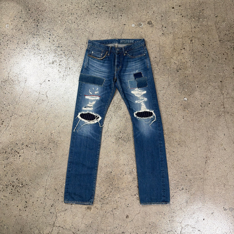 Hysteric Glamour Patchwork Studded Jeans