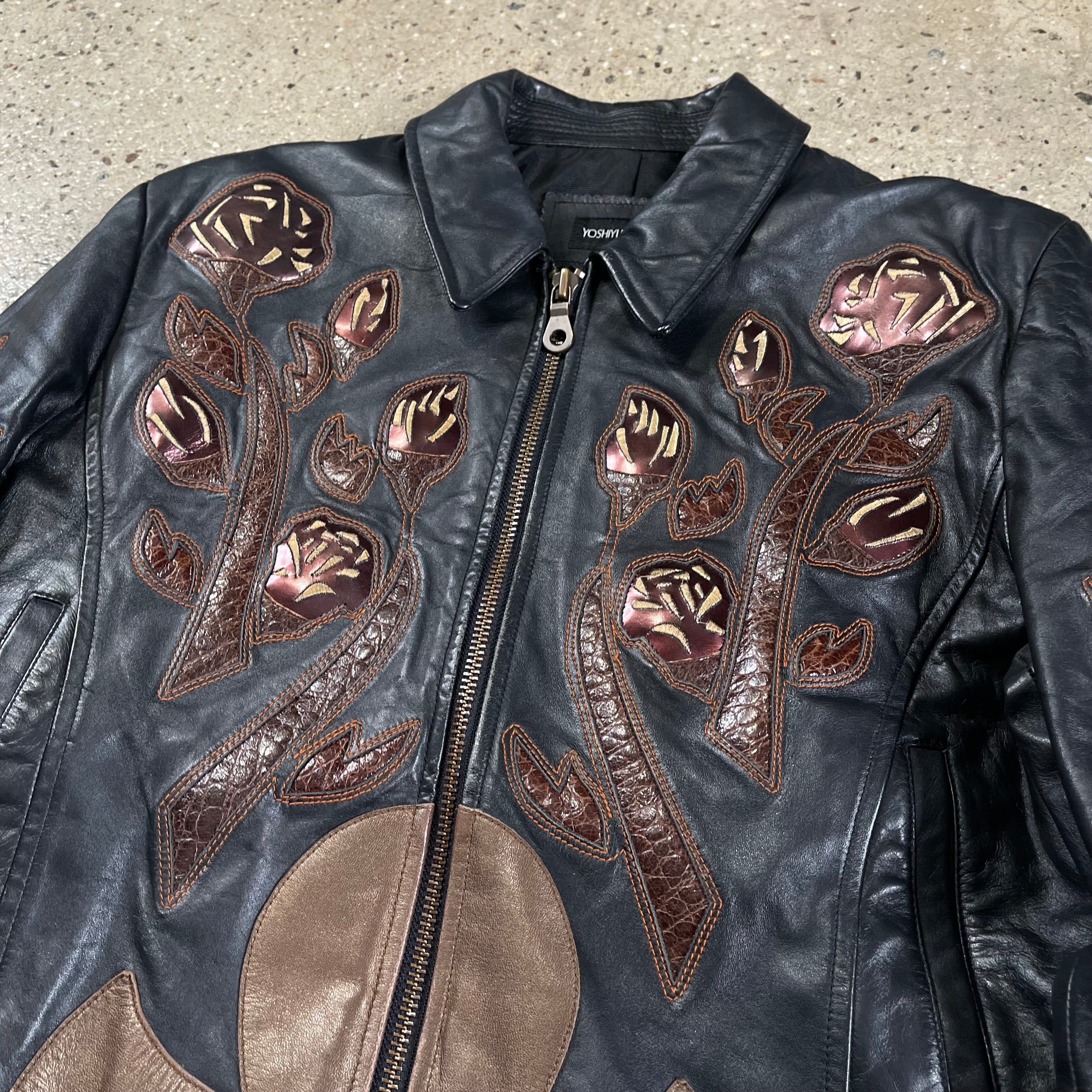 Yoshiyuki Konishi Embroidered Leather Jacket M outerwear