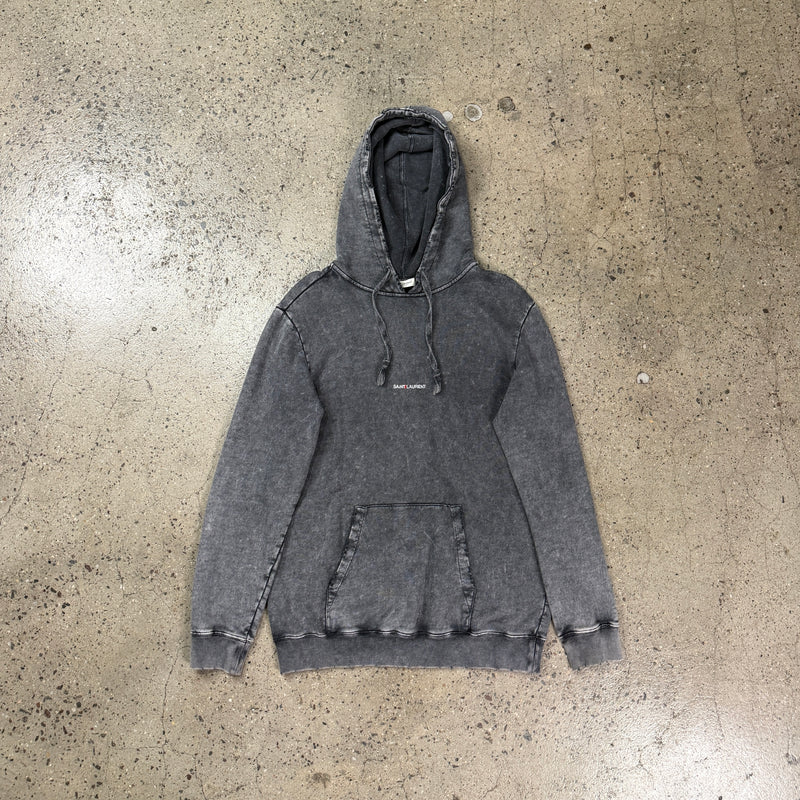 Saint Laurent Acid Wash Logo Hoodie