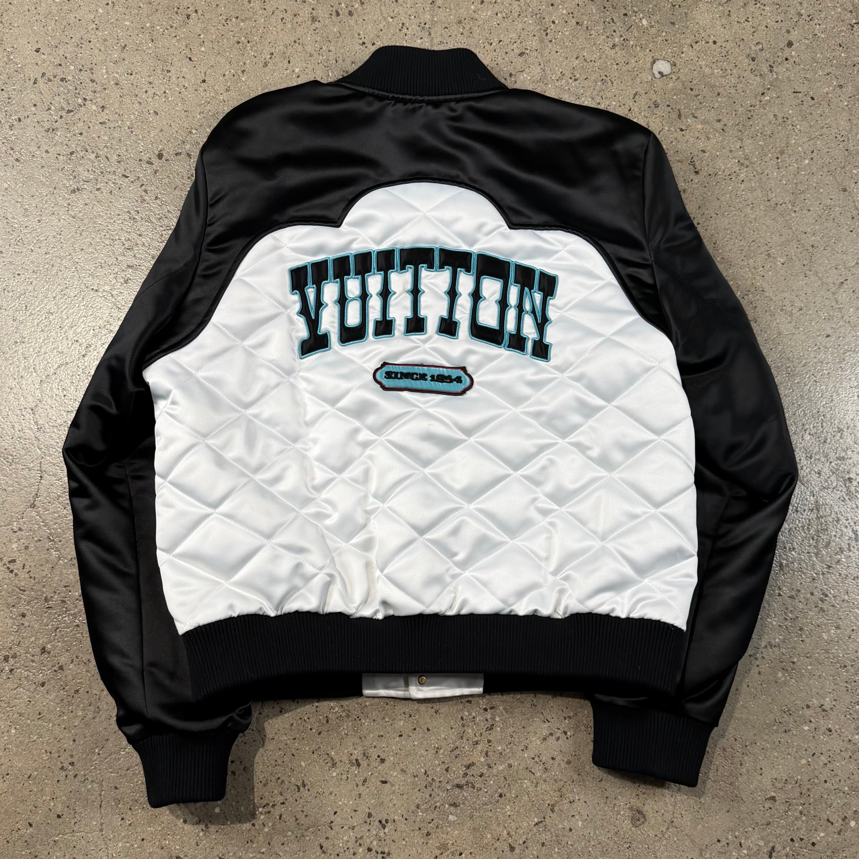 Louis Vuitton BiColor Satin Bomber Jacket L outerwear