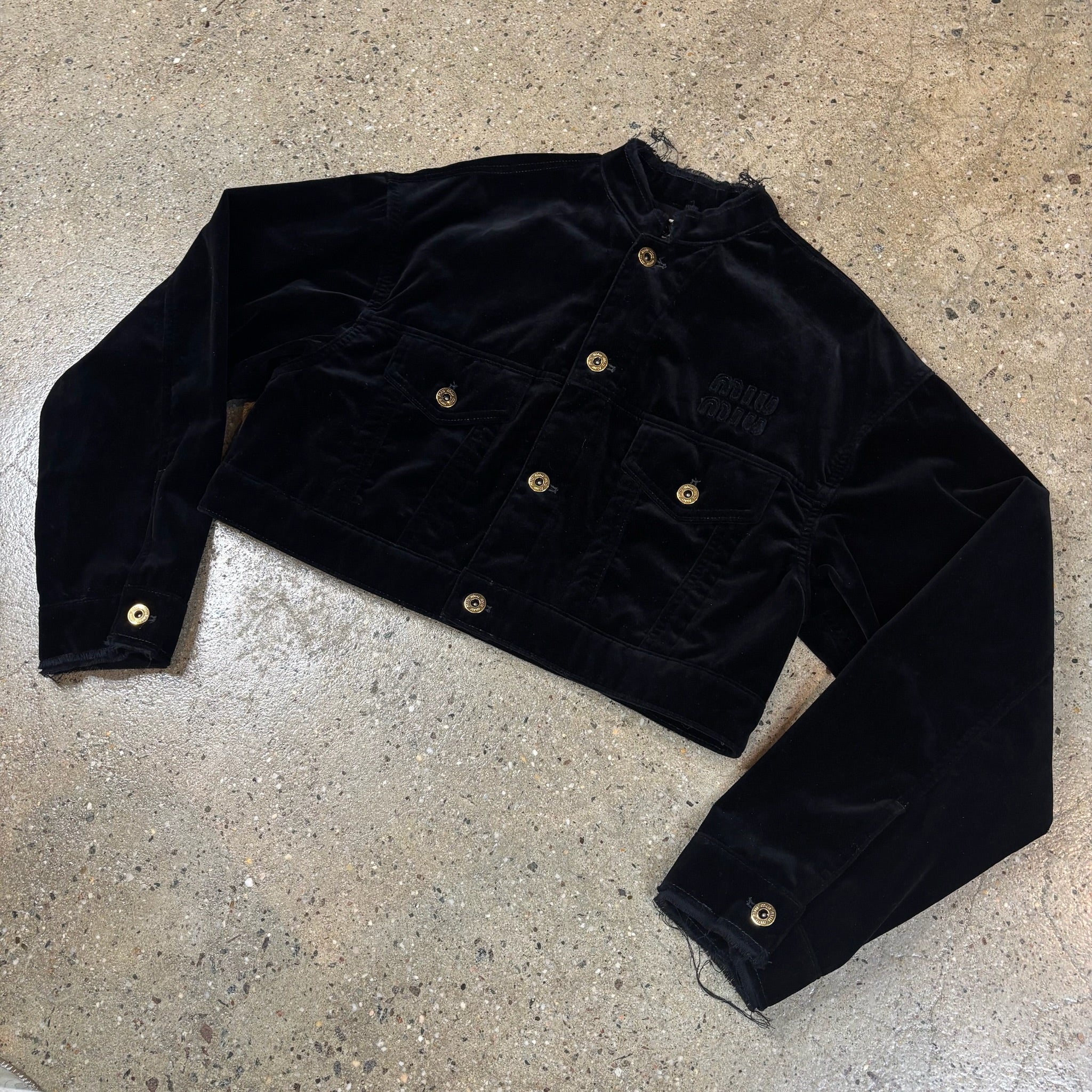 Miu Miu Velvet Cropped Jacket