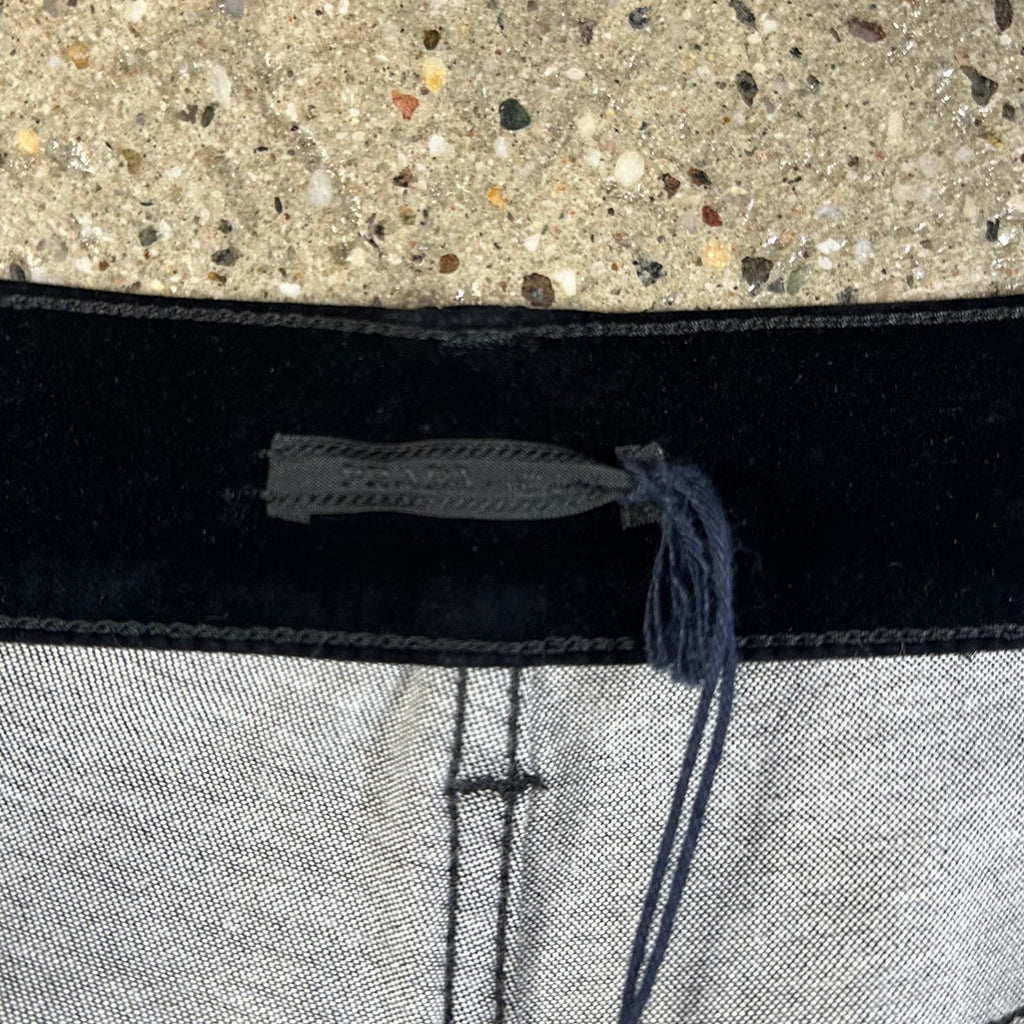 Prada 5 Pocket Velvet Denim Jeans