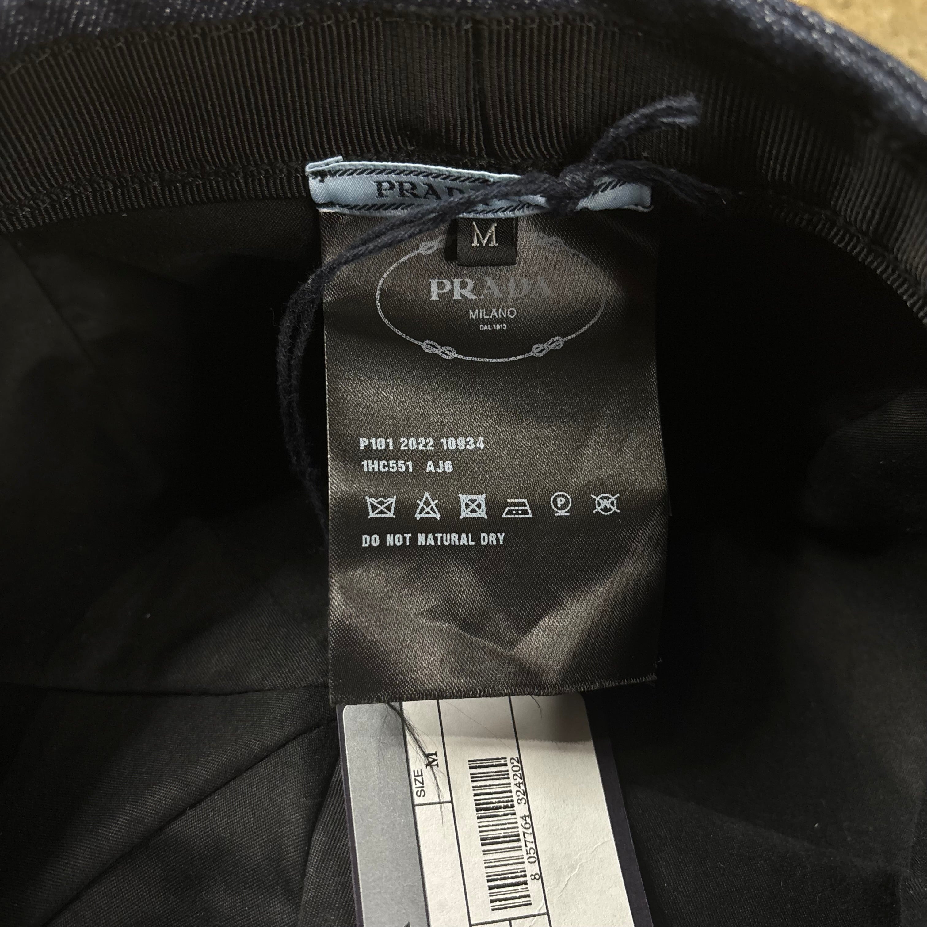 Prada Denim Newsboy Hat