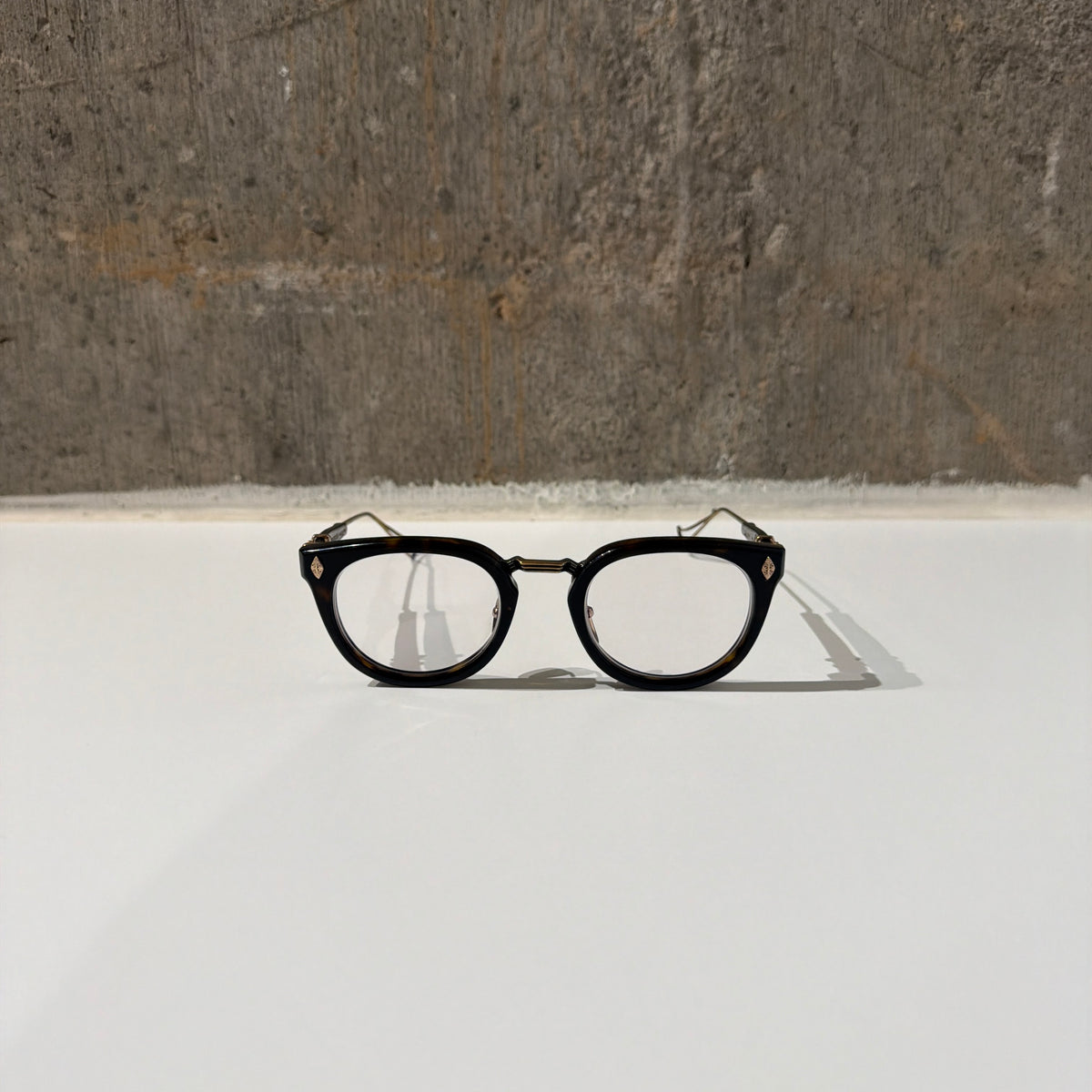 Chrome Hearts Gold SAC Dagger Clear Glasses
