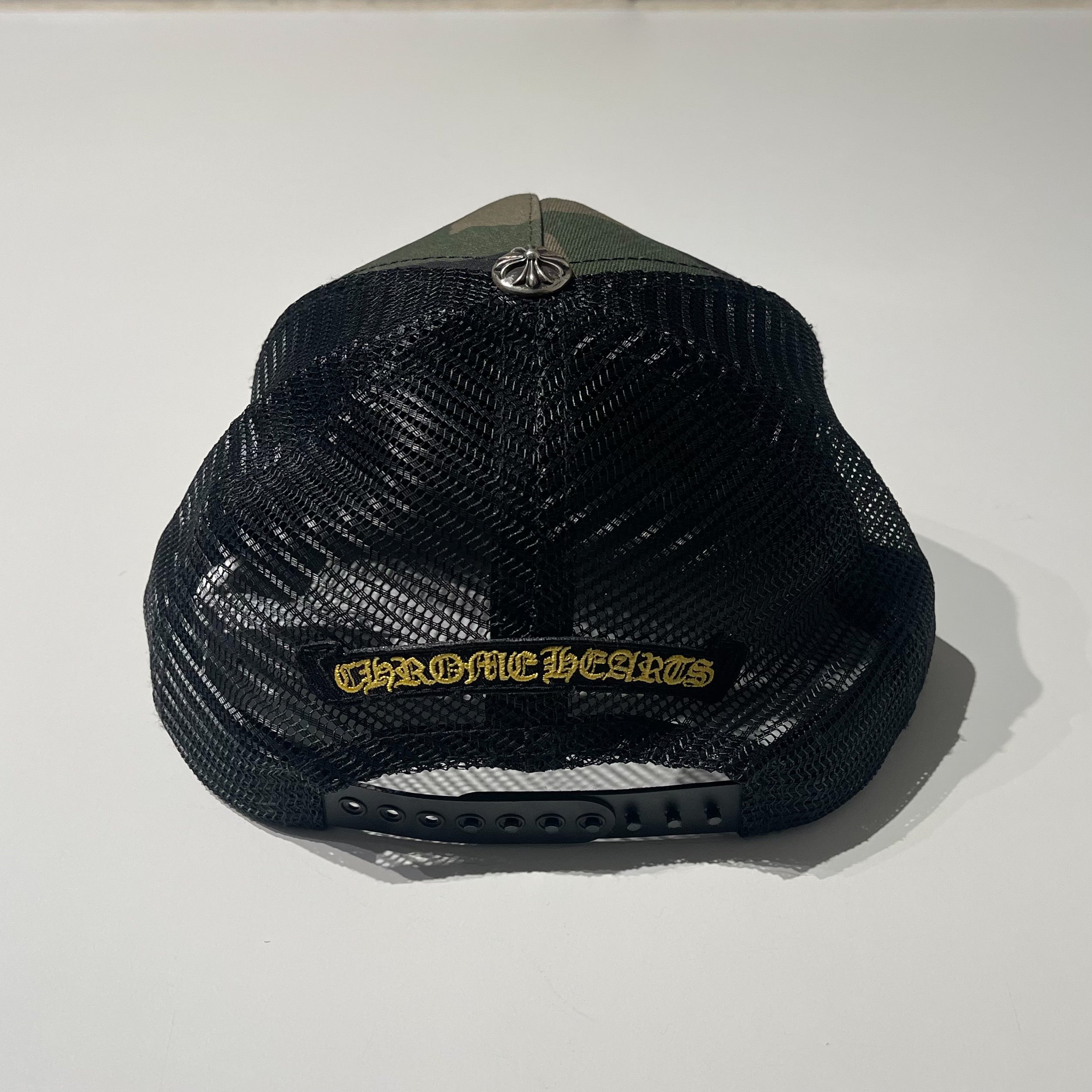 Chrome Hearts Camo Cross Trucker Hat