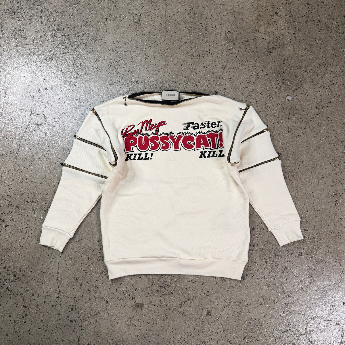 Gucci SS18 Pussycat Detachable Zip Sweatshirt