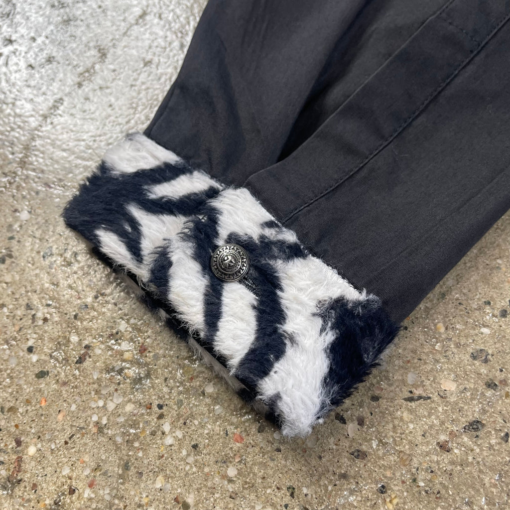 Versace Zebra Print Faux Fur Shirt