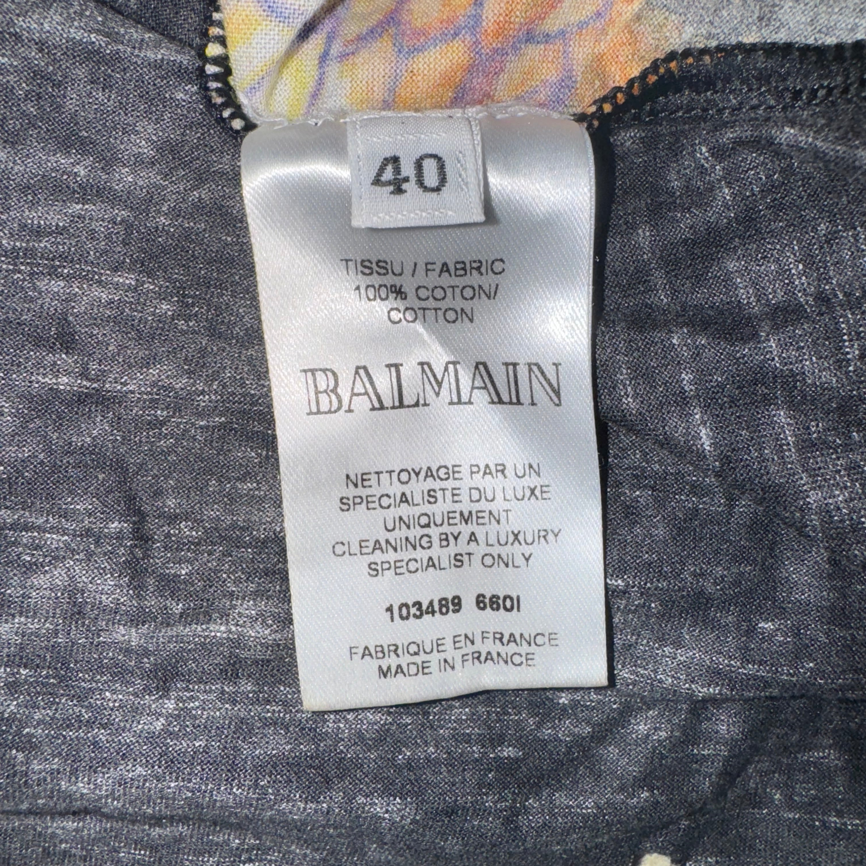 Balmain Distressed Graphic Tee 40 tops
