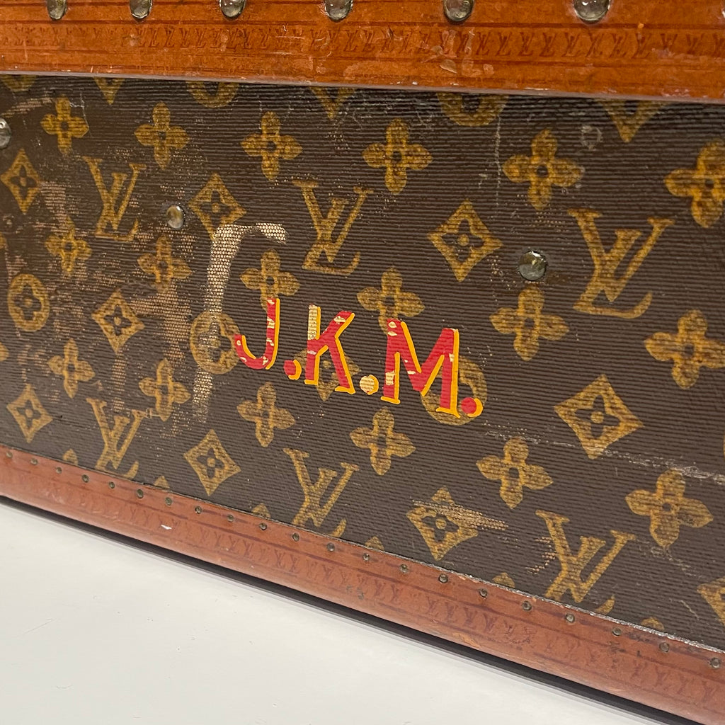Louis Vuitton 1940s Era Painted Trunk
