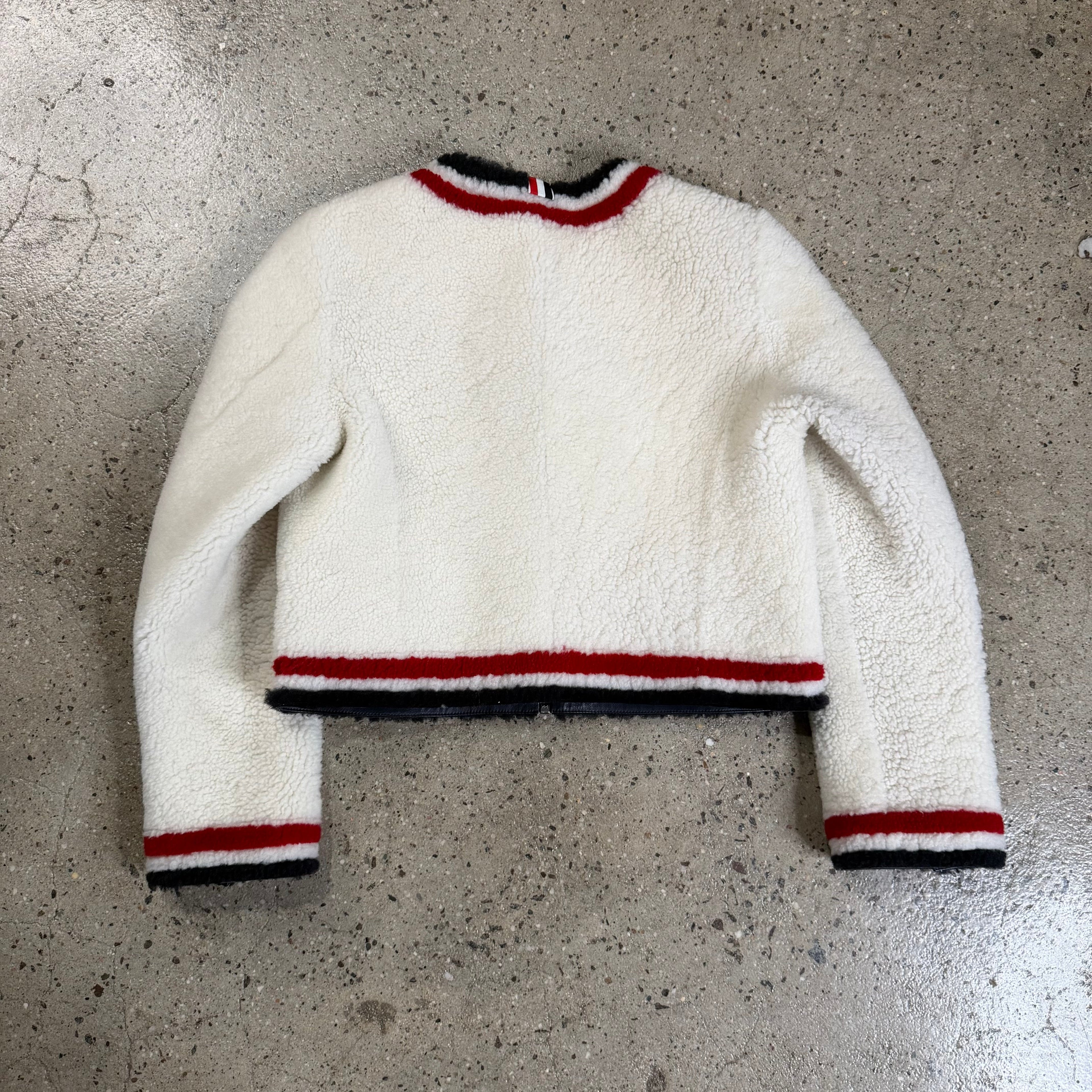 Thom Browne Shearling Cropped Jacket 42 outerwear