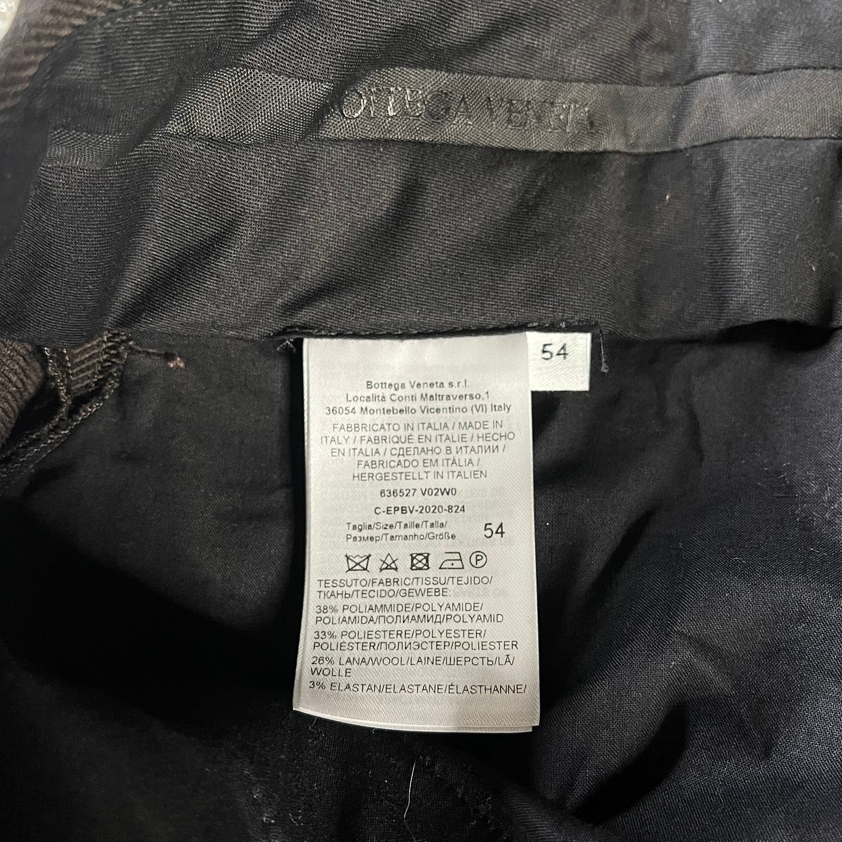 Bottega FW20 Wool Tailored Zip Pants