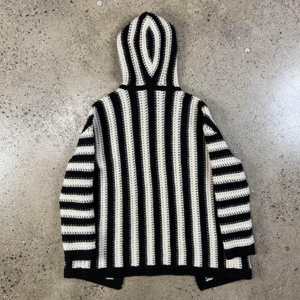 Saint Laurent Hooded Striped Cardigan