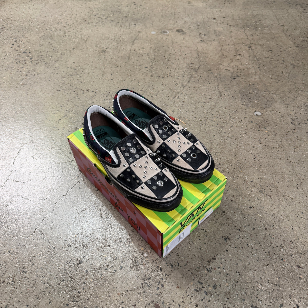 Gucci Vault x Vans Continuum Studded Slip-On Sneakers