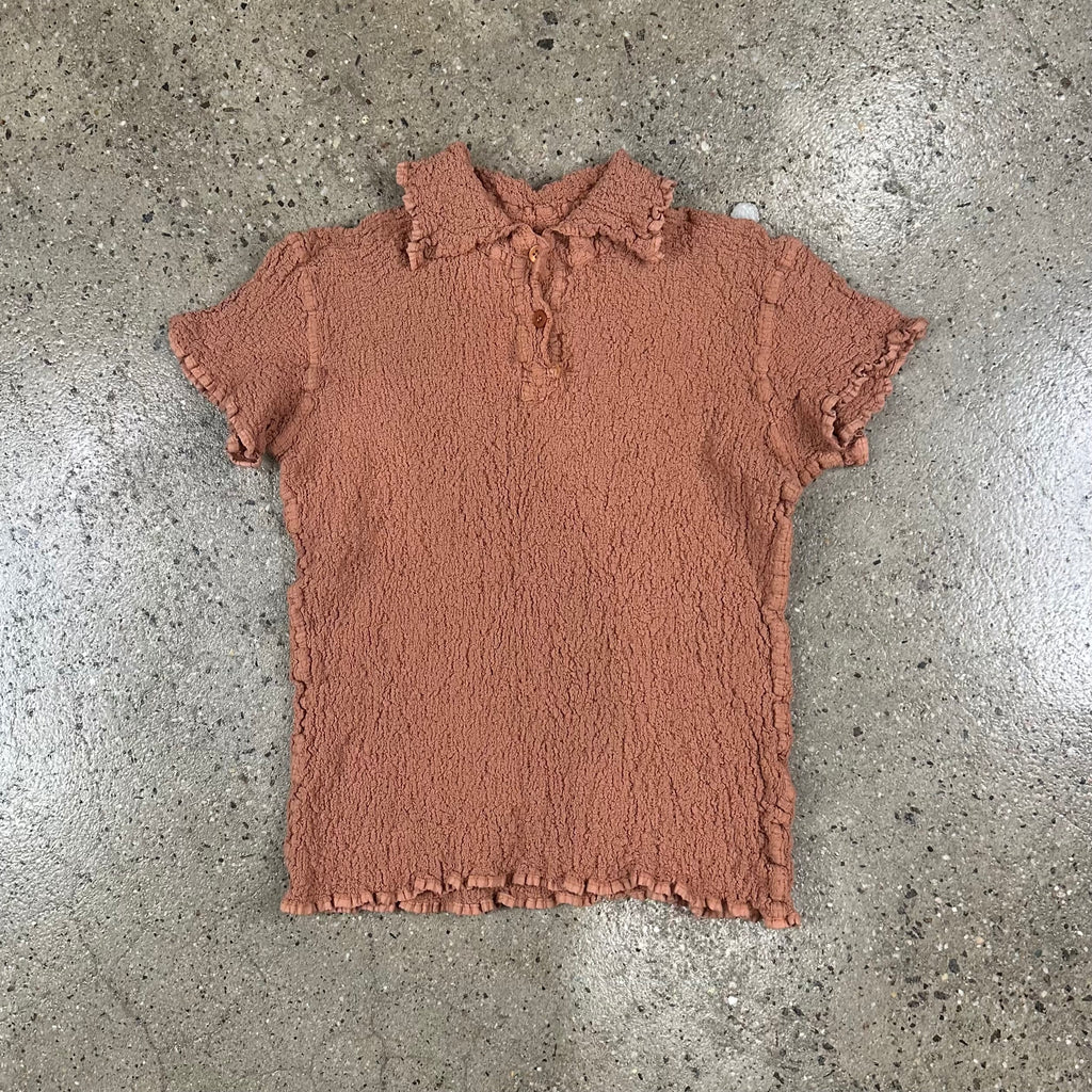 Issey Miyake Crinkled Polo Shirt