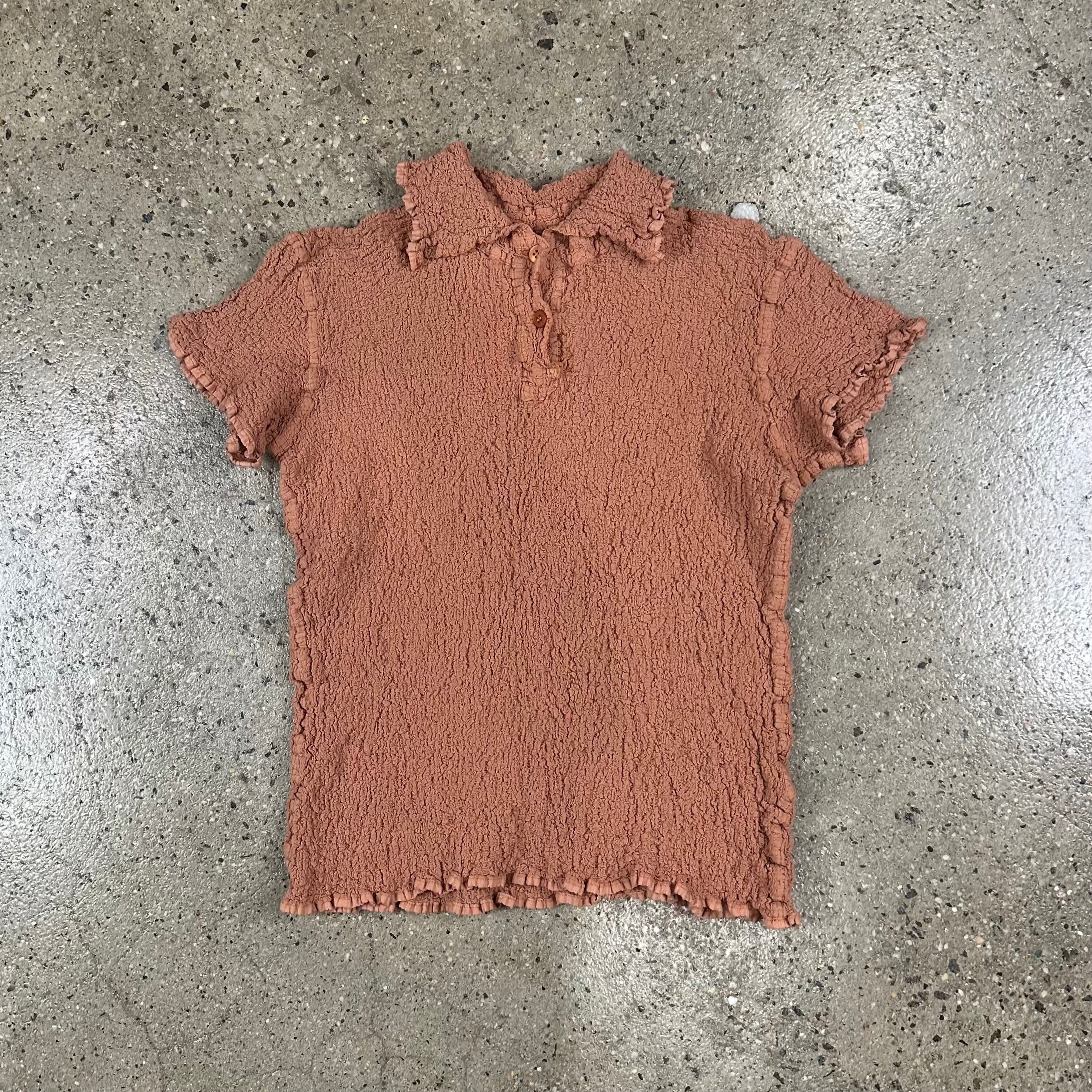 Issey Miyake Crinkled Polo Shirt