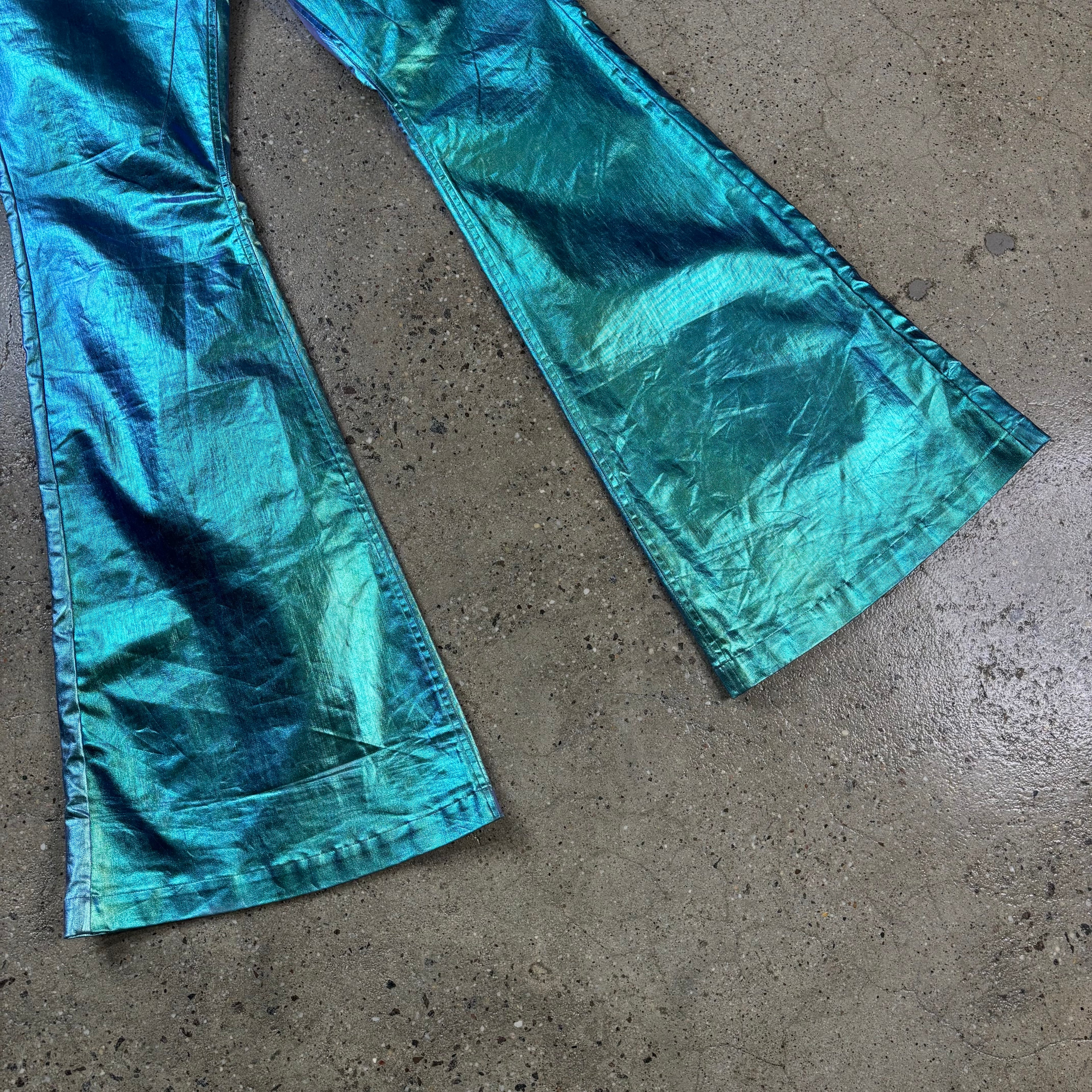 Rick Owens "Edfu" Iridescent Flared Bolan Denim 