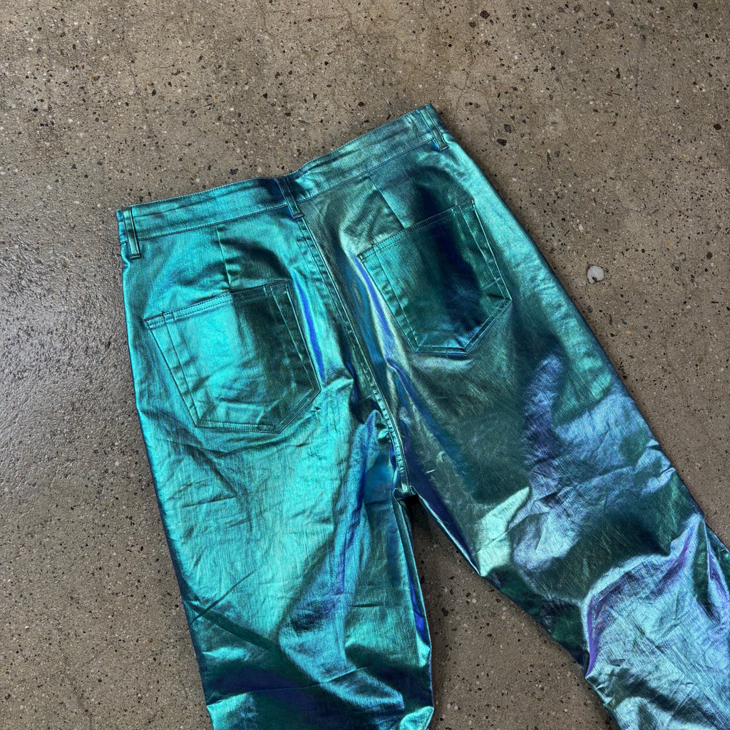 Rick Owens "Edfu" Iridescent Flared Bolan Denim 