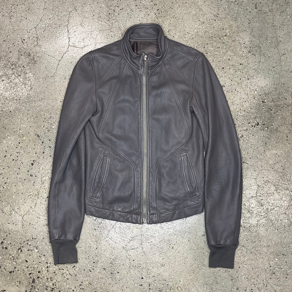 Rick Owens Lambskin Leather Biker Jacket 