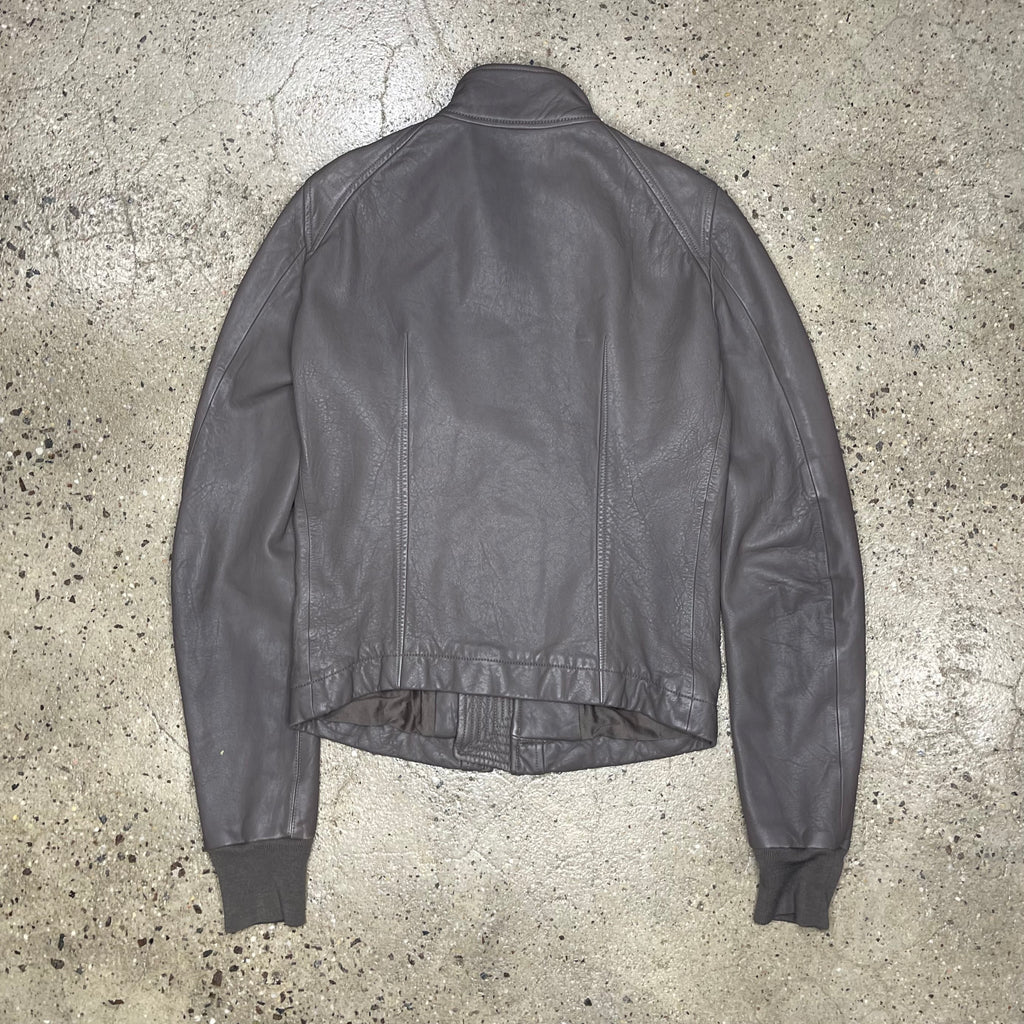 Rick Owens Lambskin Leather Biker Jacket 