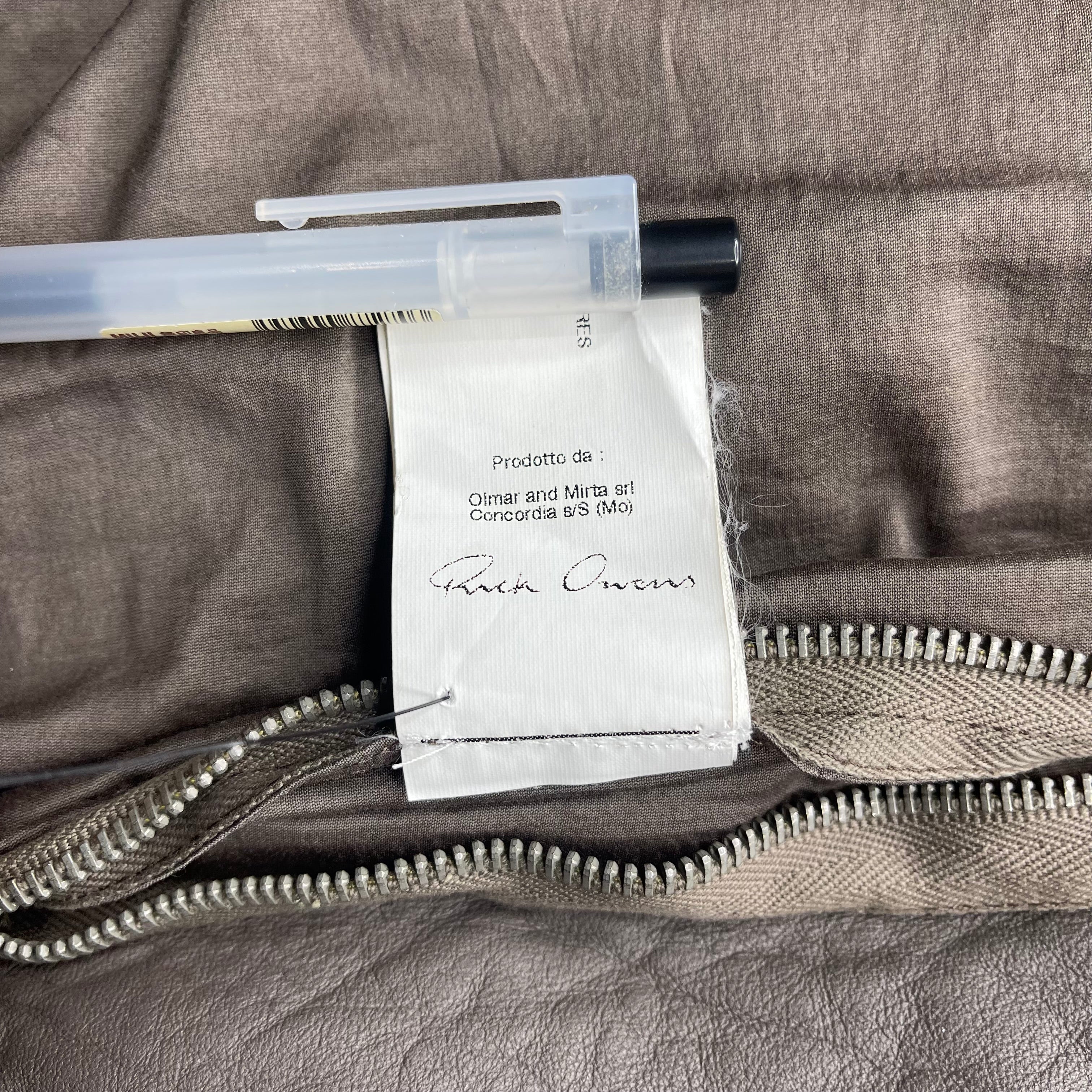 Rick Owens Lambskin Leather Biker Jacket 