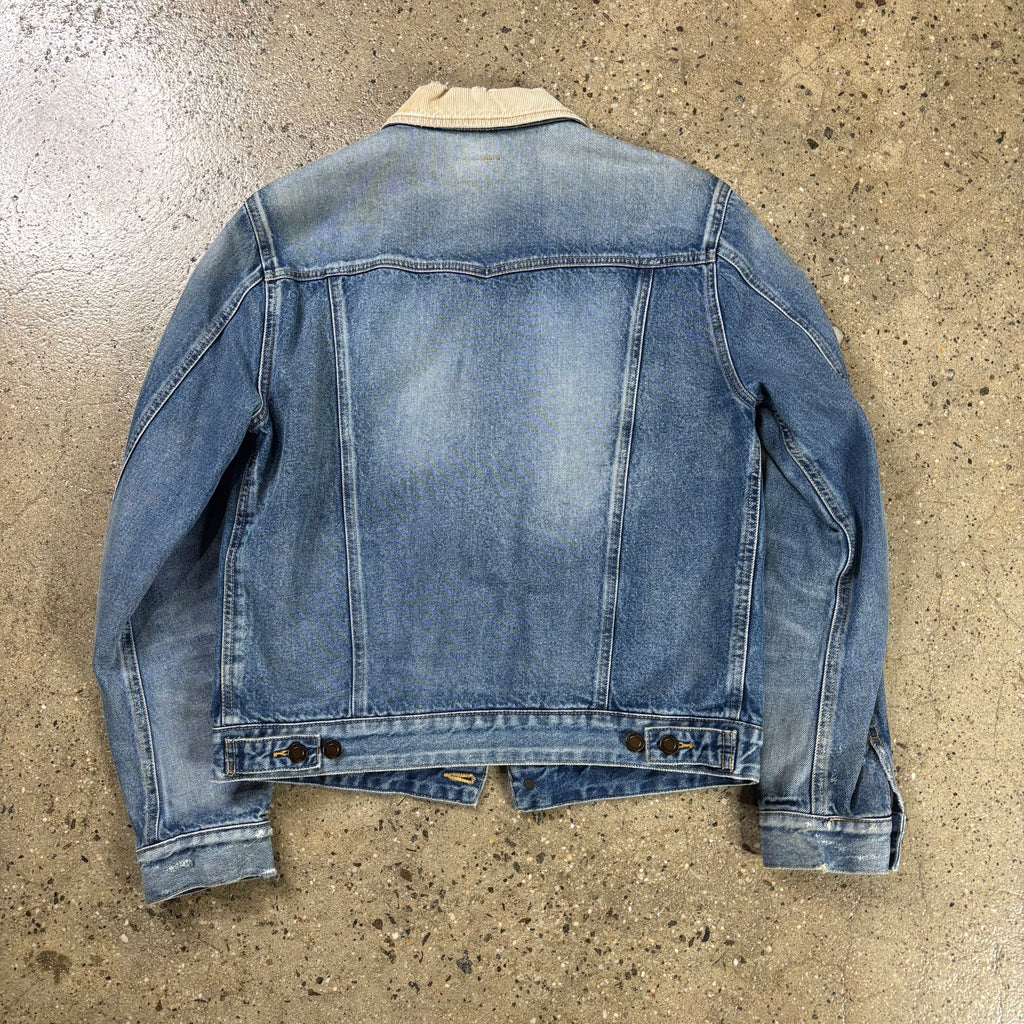 Saint Laurent  Two-Tone Distressed Denim Jacket