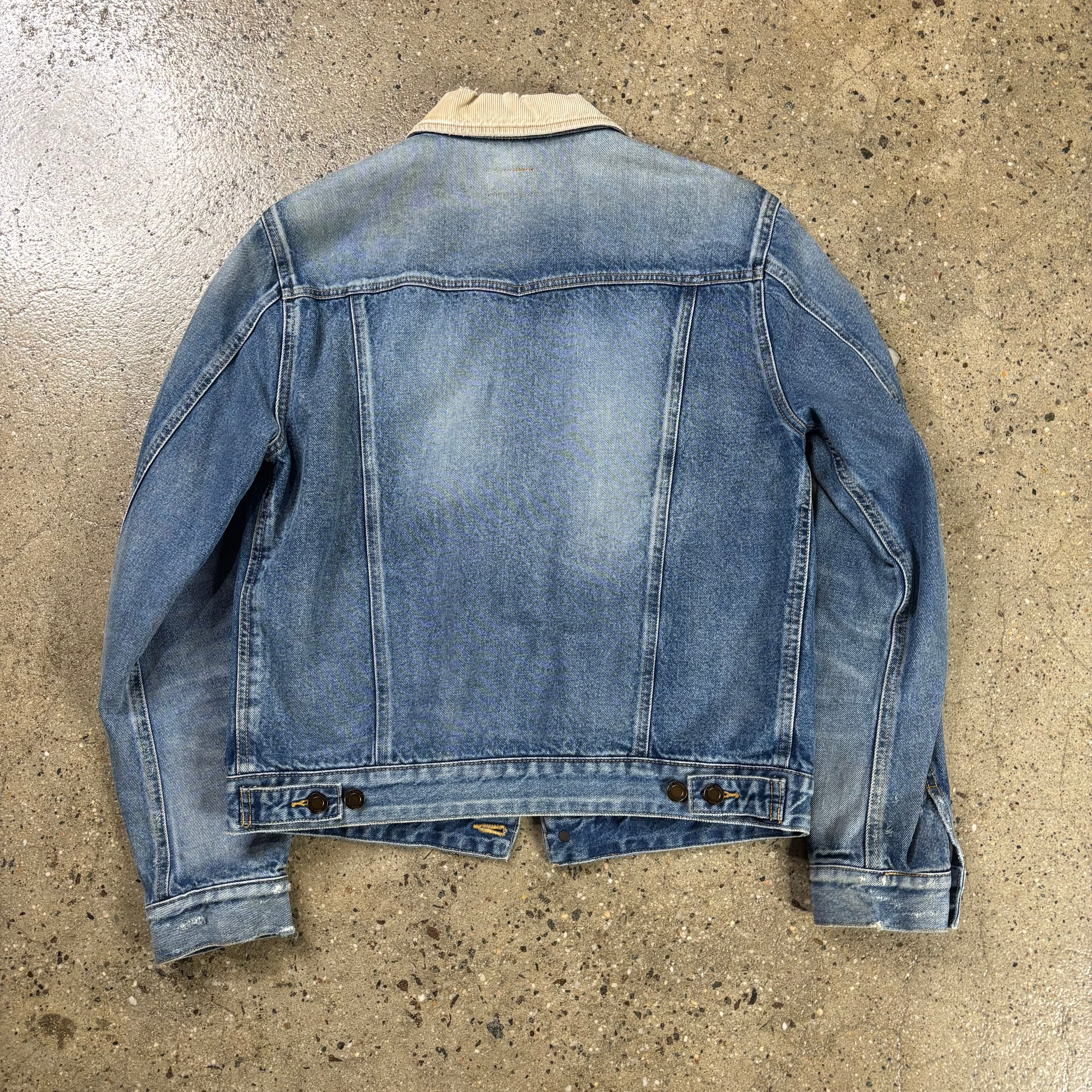 Saint Laurent  Two-Tone Distressed Denim Jacket