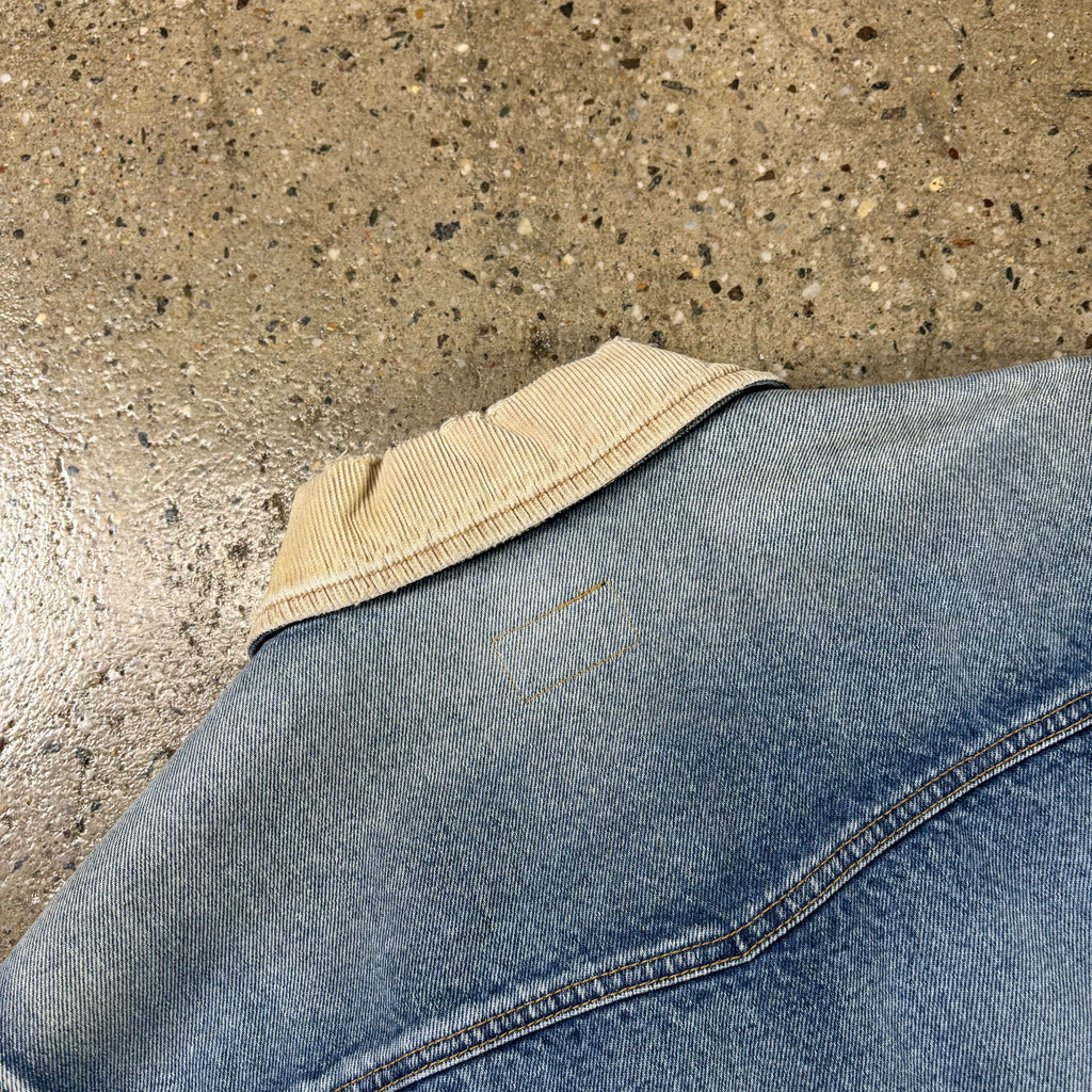 Saint Laurent  Two-Tone Distressed Denim Jacket