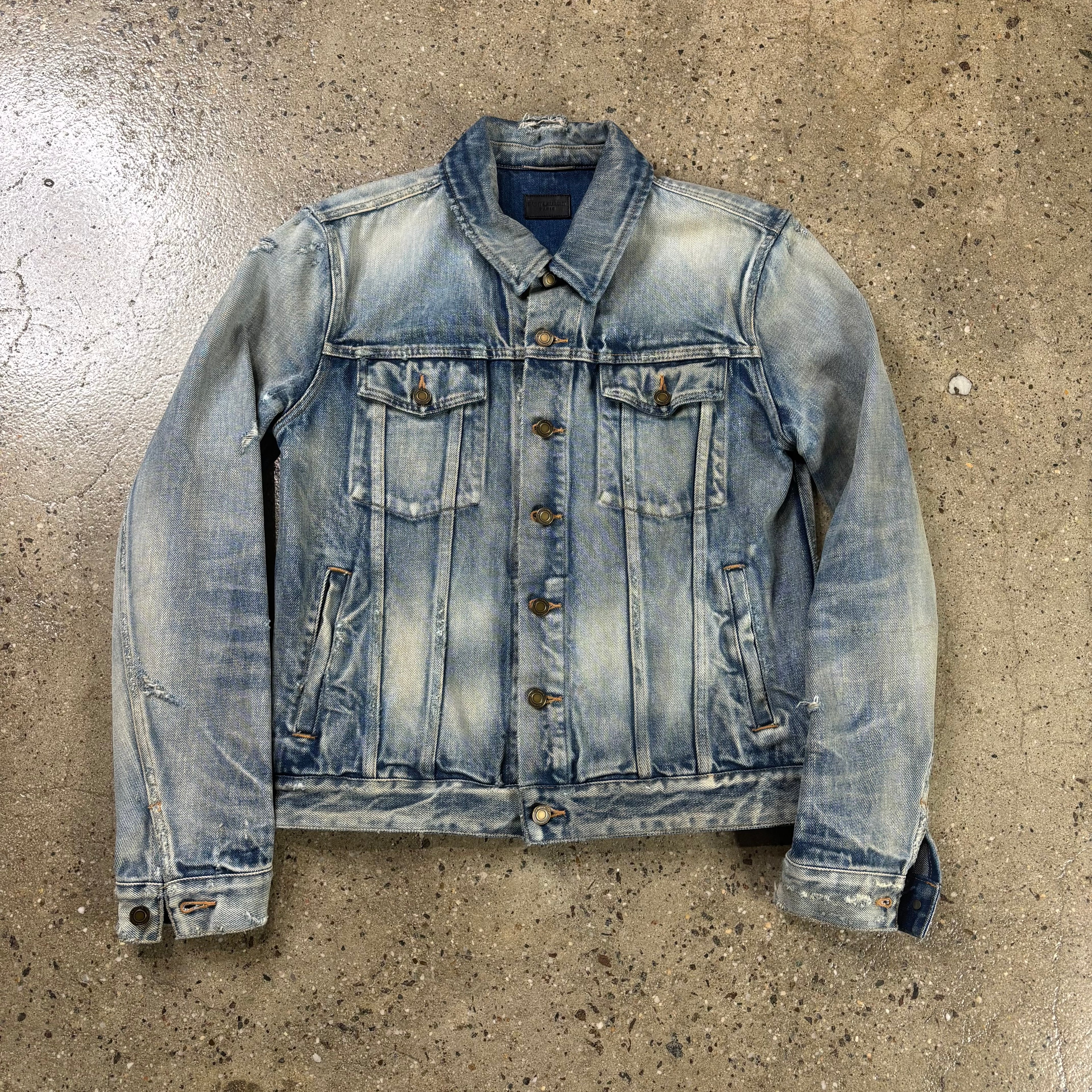 Saint Laurent Distressed Denim Jacket
