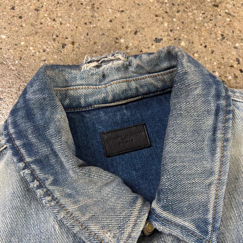 Saint Laurent Distressed Denim Jacket