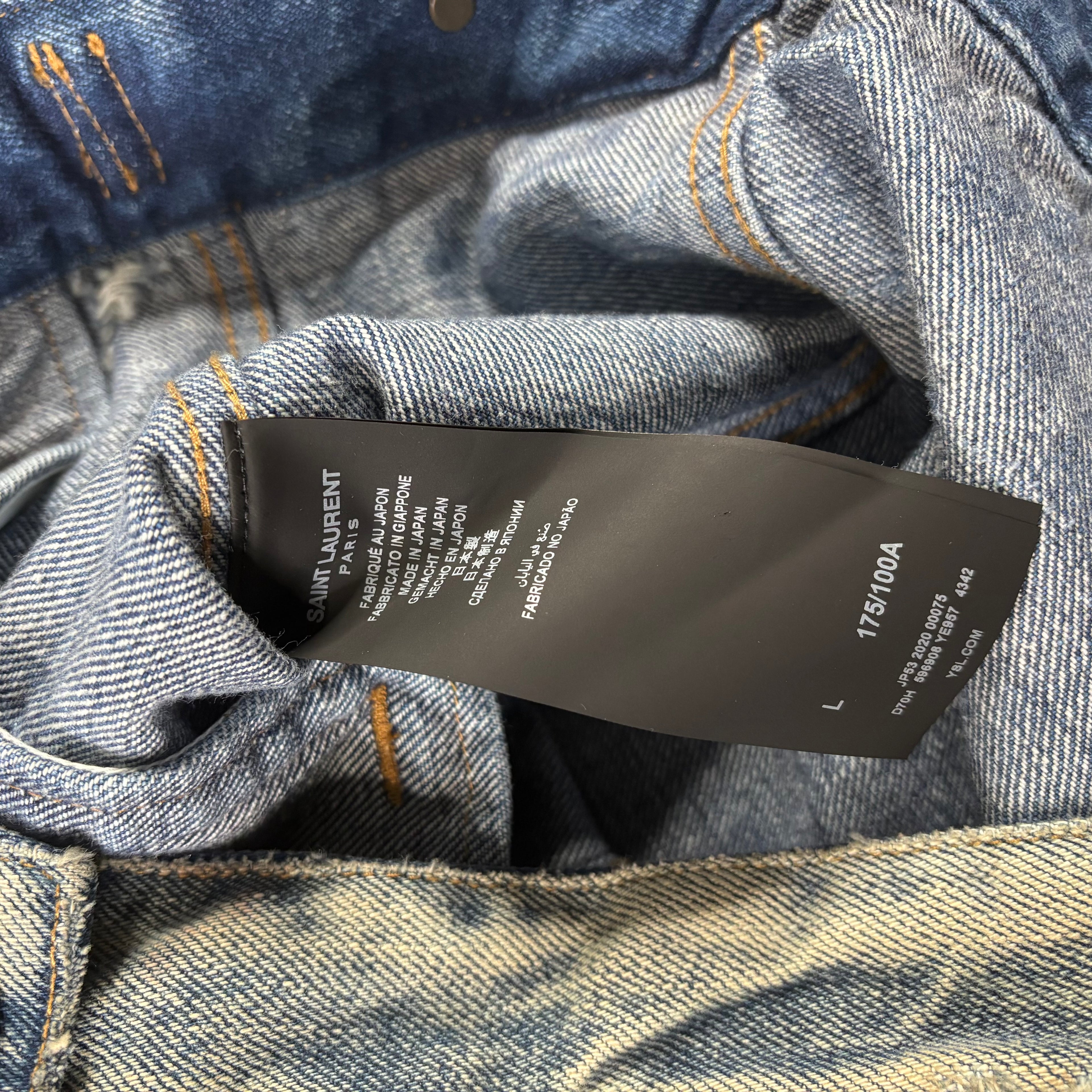 Saint Laurent Distressed Denim Jacket