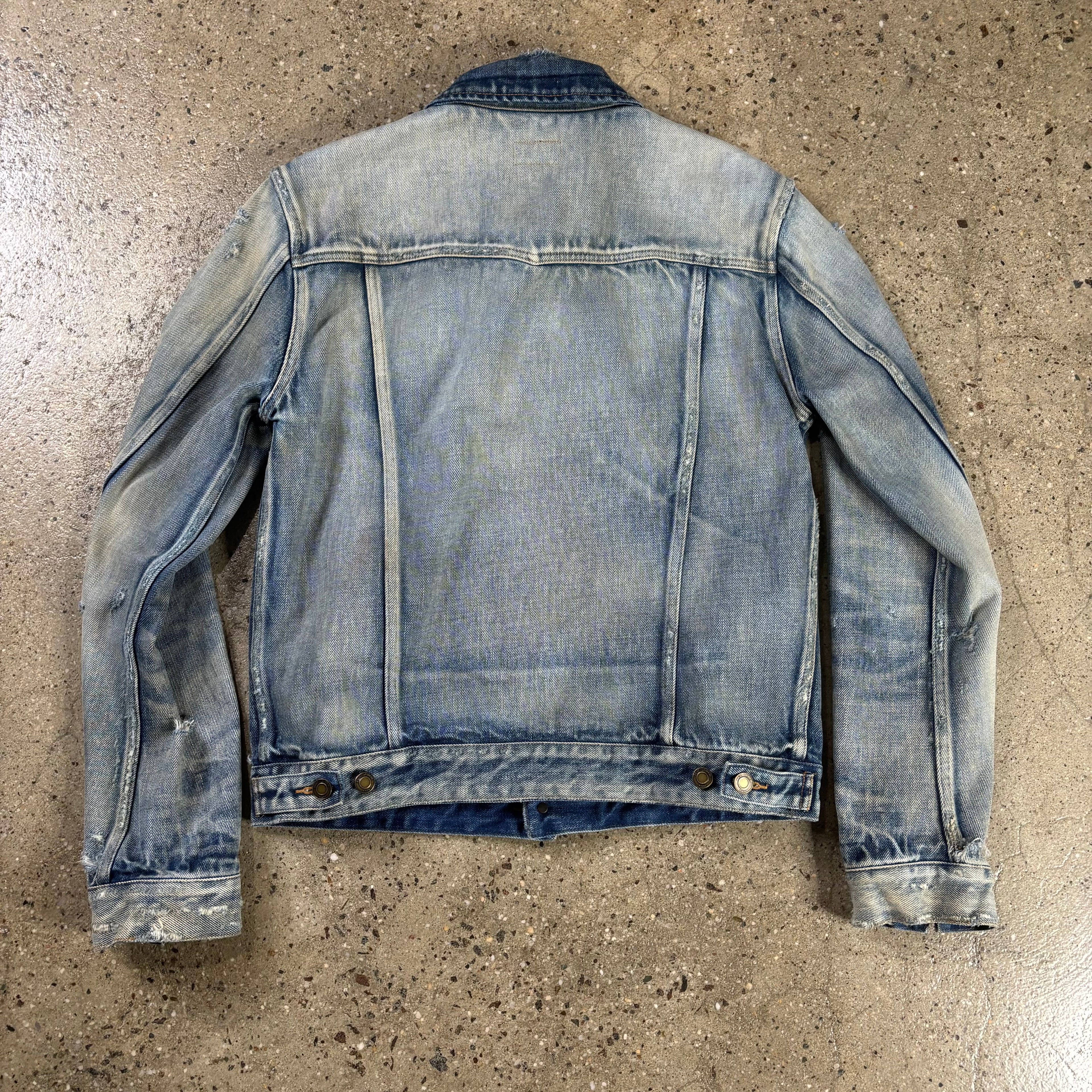 Saint Laurent Distressed Denim Jacket
