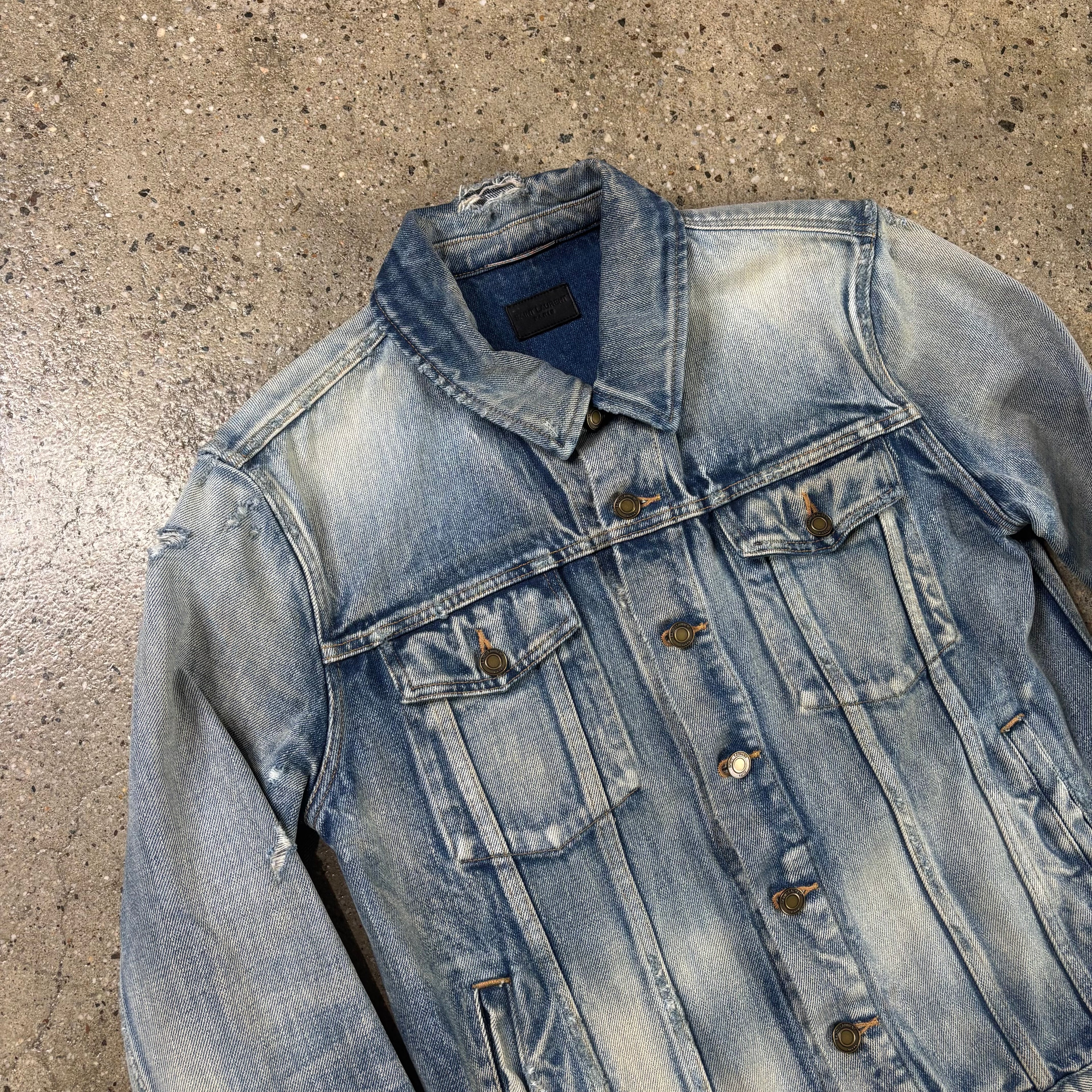 Saint Laurent Distressed Denim Jacket