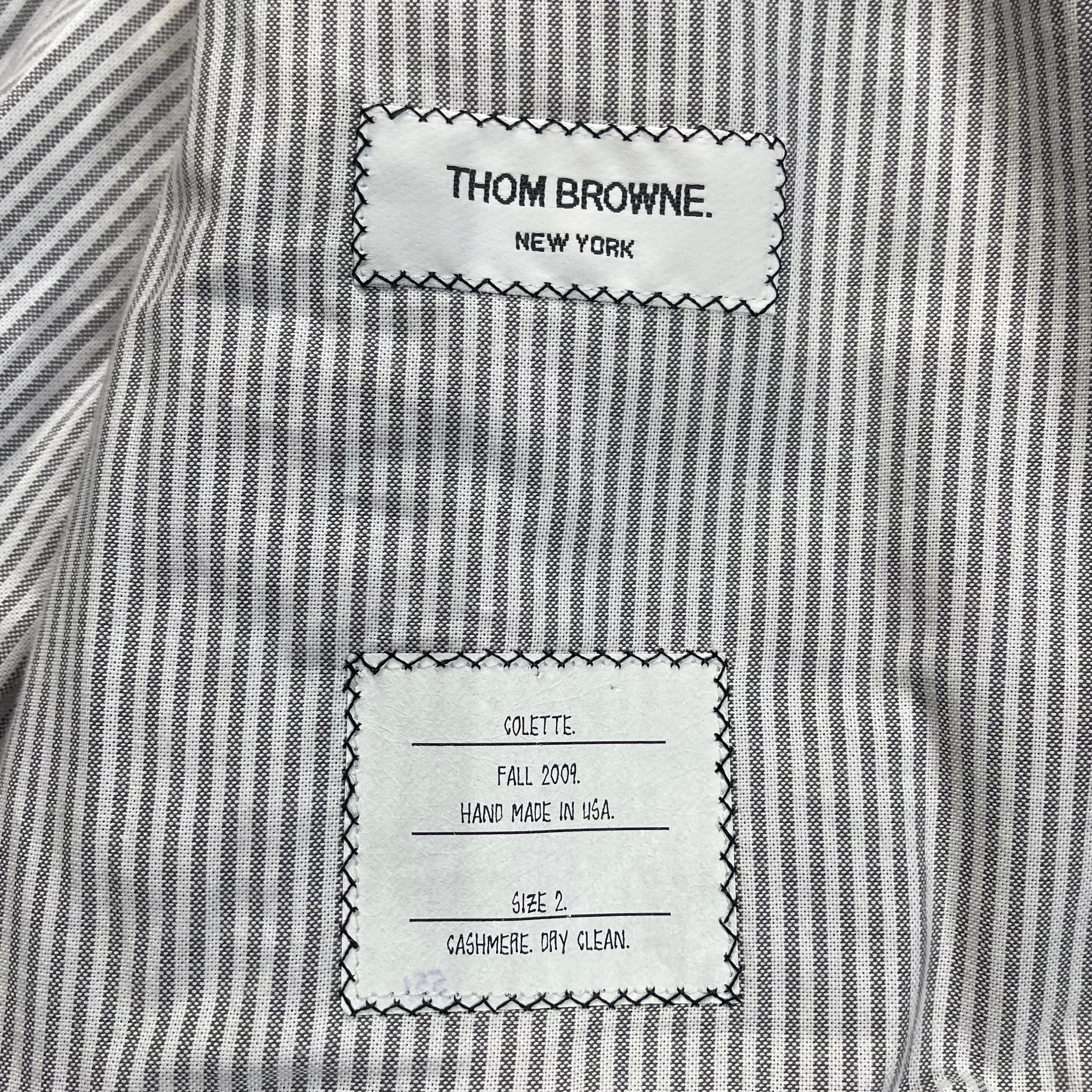 Thom Browne  Cashmere Padded Shoulder Jacket