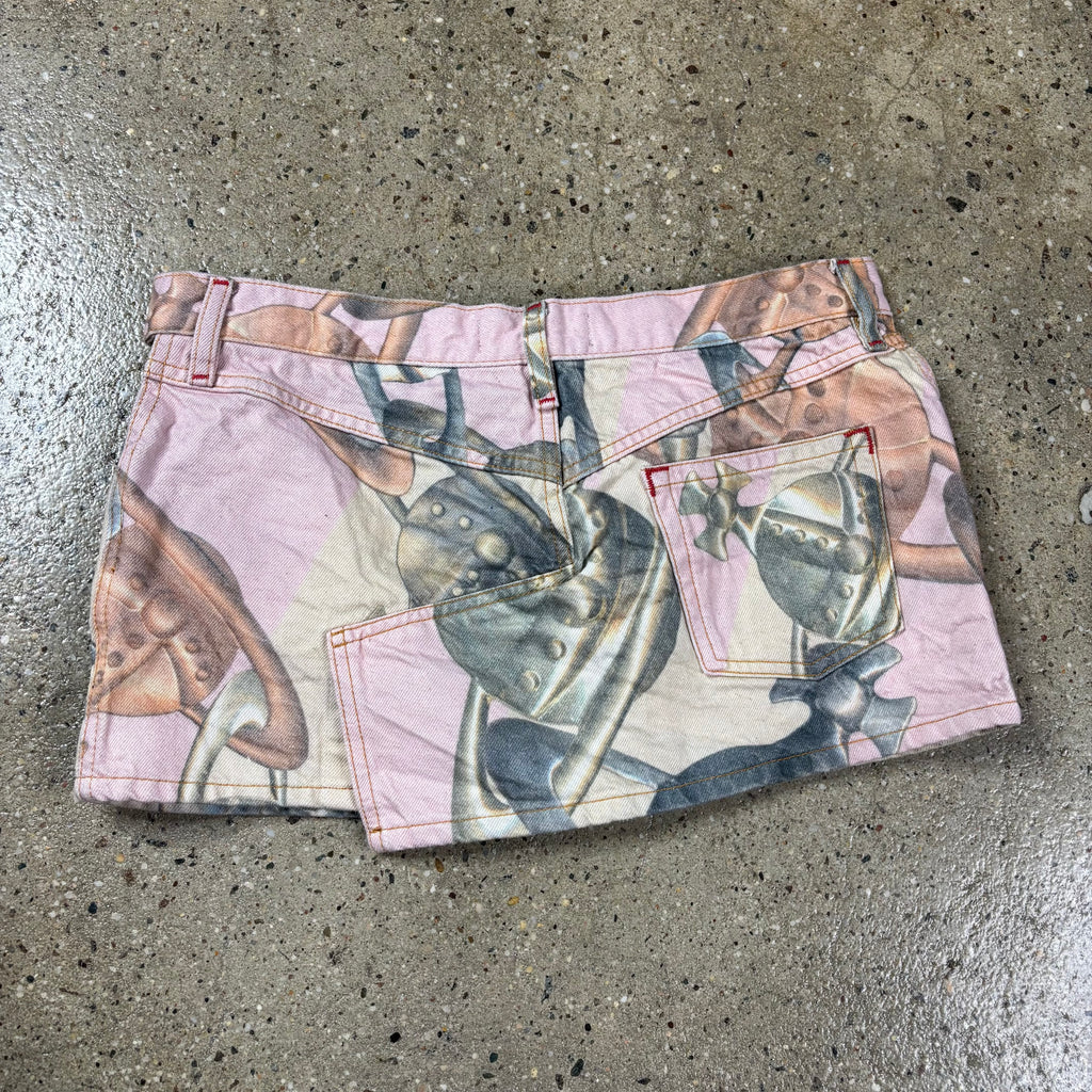 Vivienne Westwood  Orb Chain Low-rise Denim Miniskirt