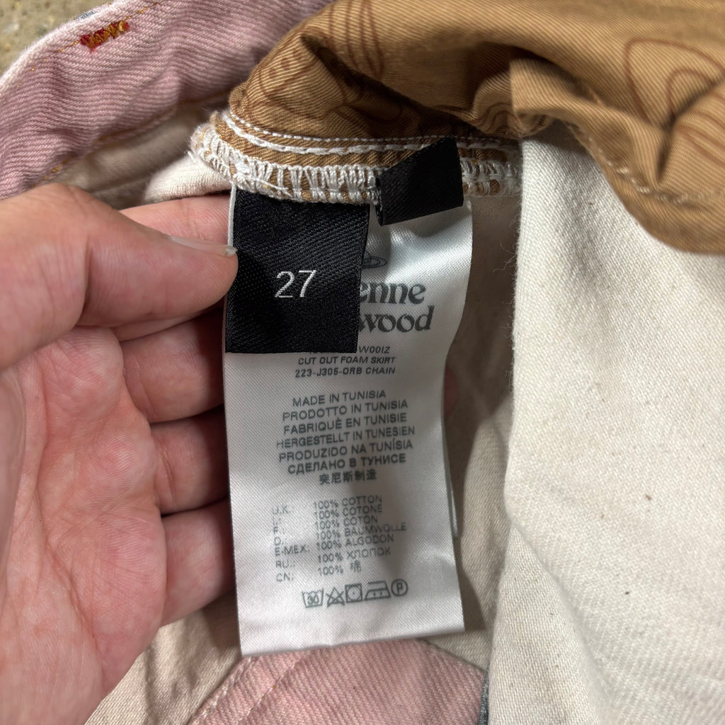 Vivienne Westwood  Orb Chain Low-rise Denim Miniskirt