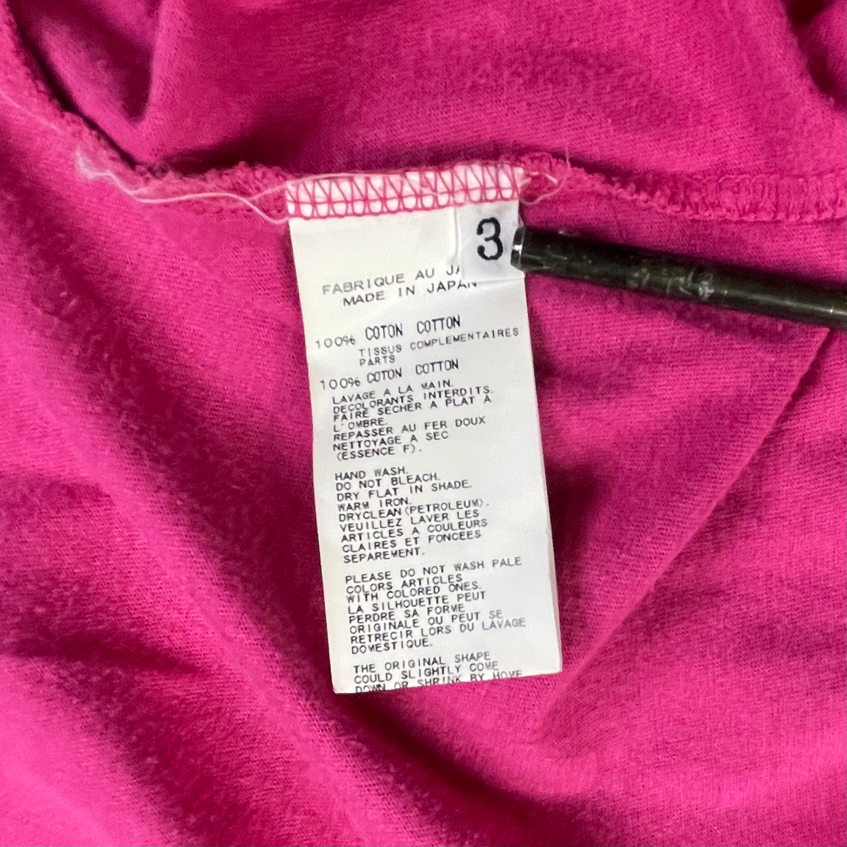 Yohji Yamamoto Pink Multi LS 