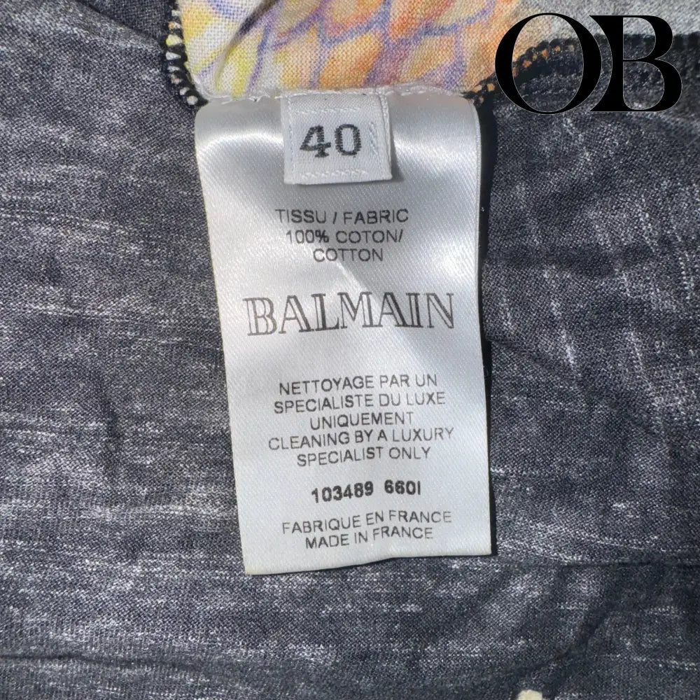 Balmain Distressed Graphic Tee 40 tops