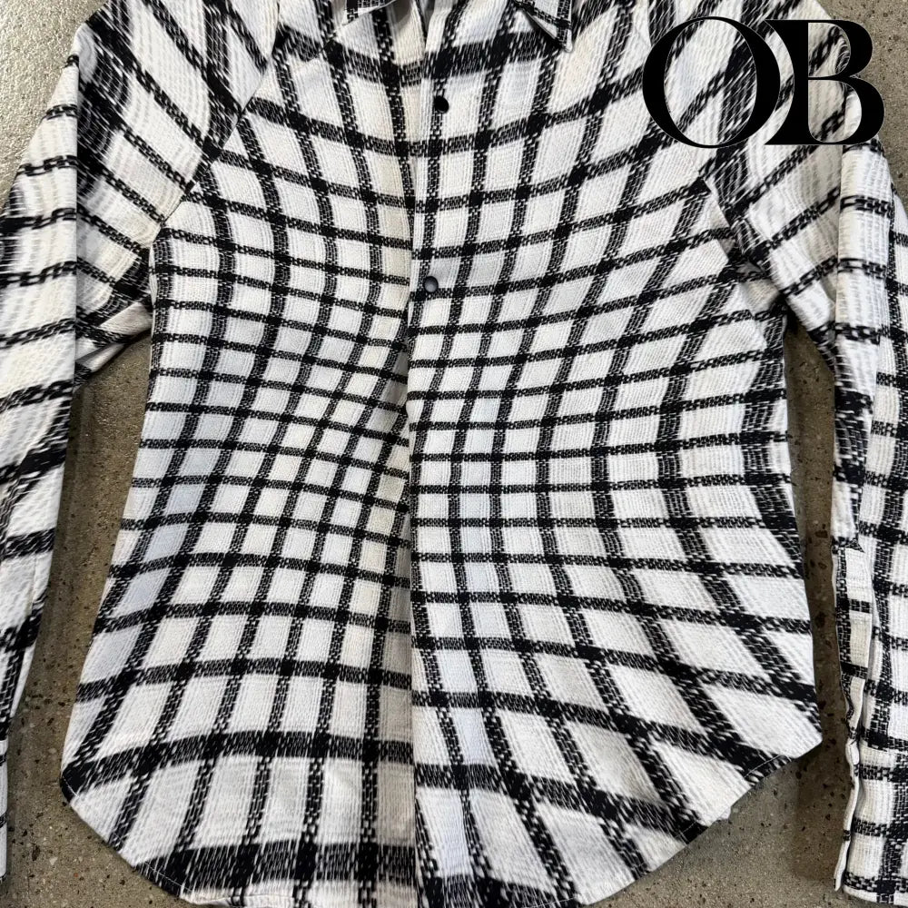 Bianca Saunders Rowdy Check Print Shirt M tops