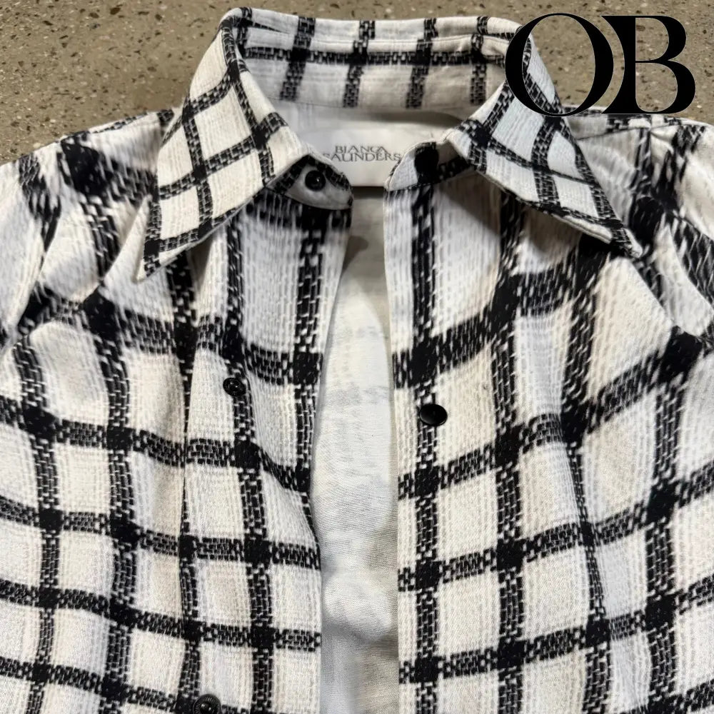 Bianca Saunders Rowdy Check Print Shirt M tops