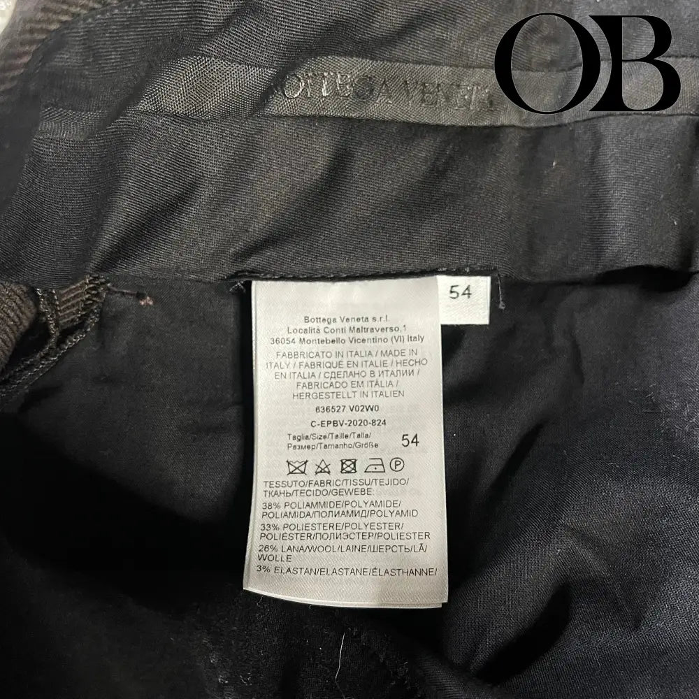 Bottega FW20 Wool Tailored Zip Pants 54 bottoms